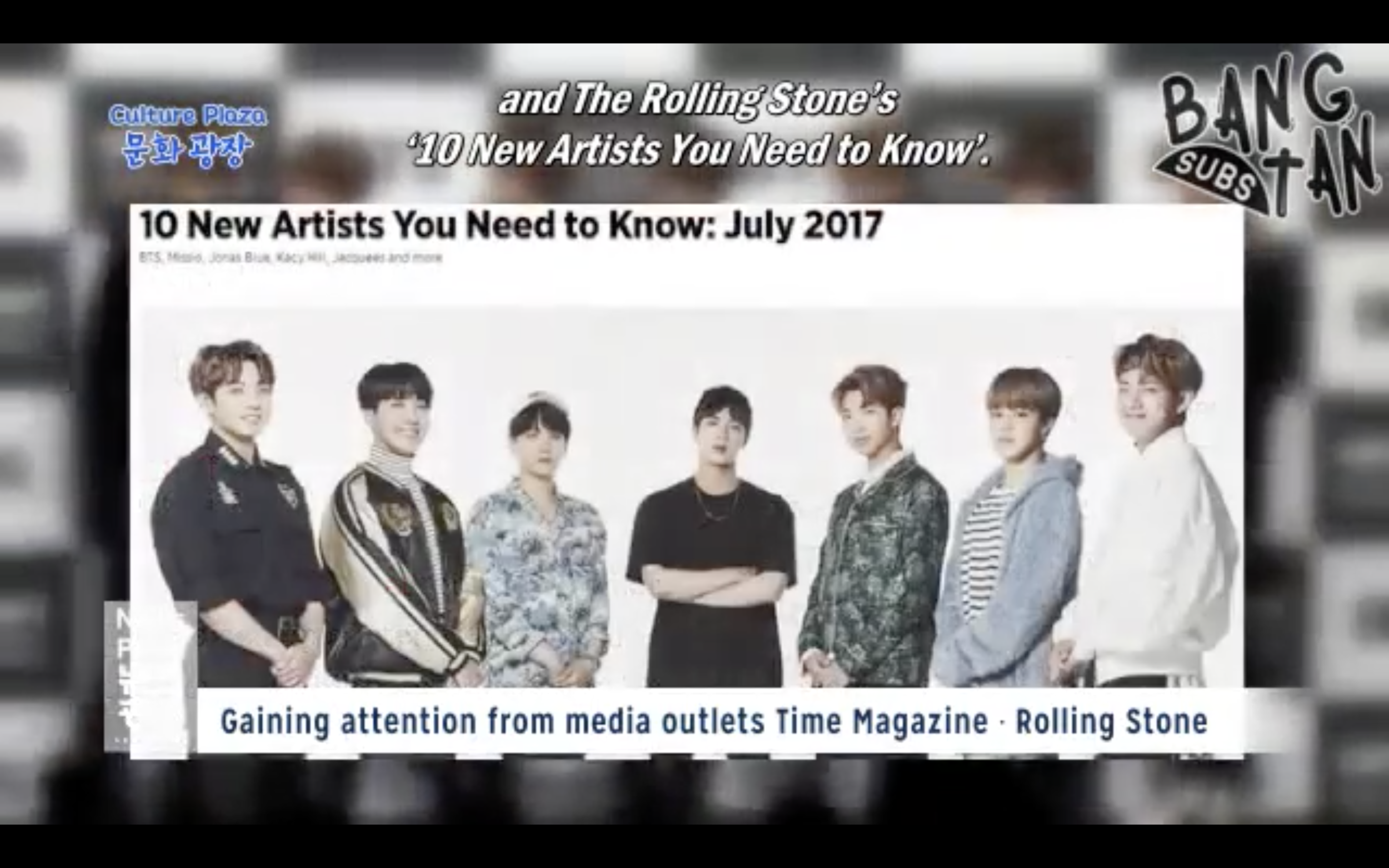 170809 KBS1 [Culture Plaza] BTS, Chosen as One of the NYT 'Artists that America Loves'