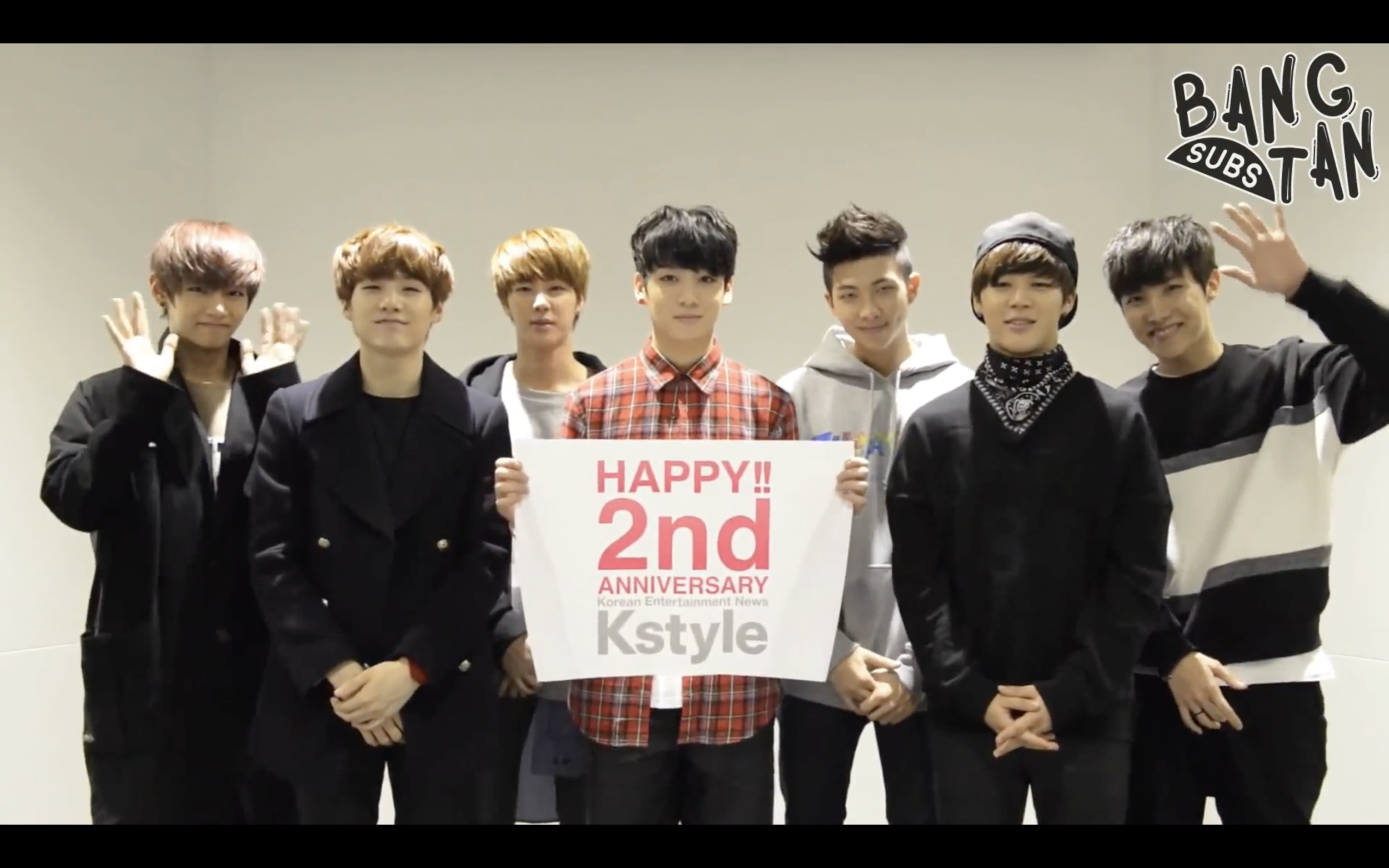 131226 【Kstyle 2nd Anniversary】 Celebratory Message from BTS has Arrived!