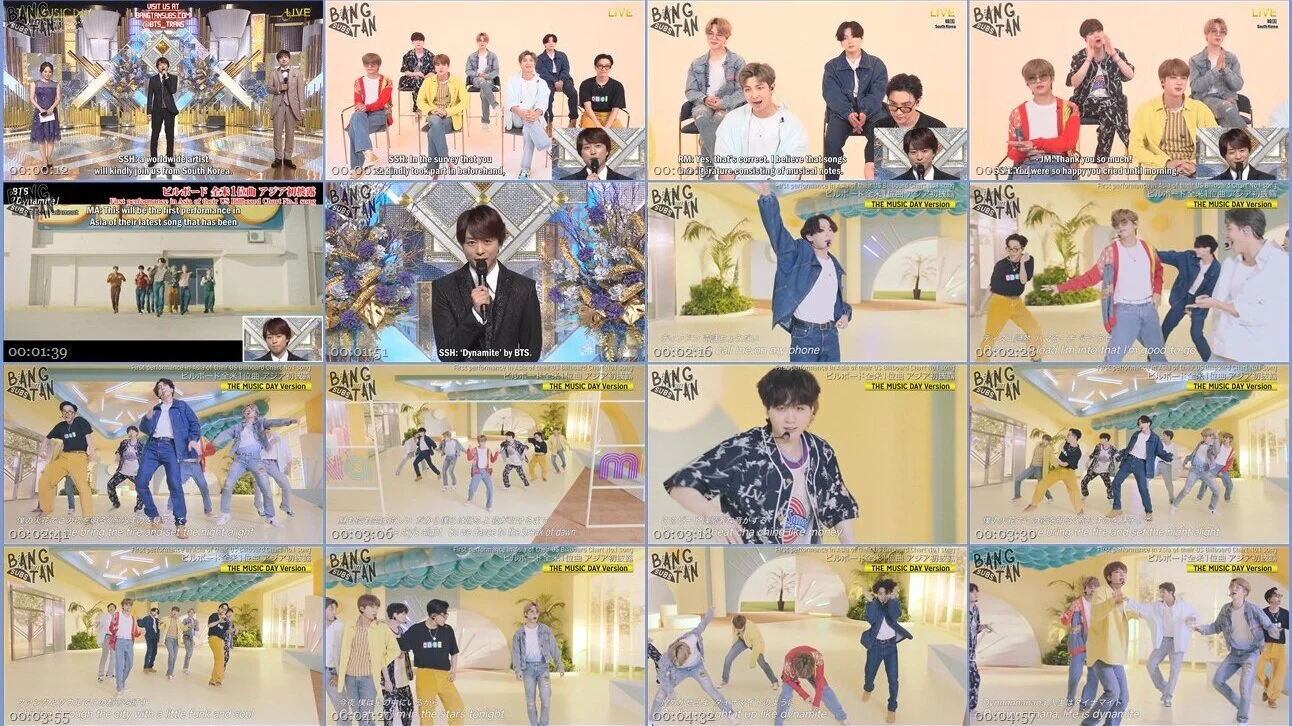 200912 NTV THE MUSIC DAY - Interview &amp; 'Dynamite' Performance