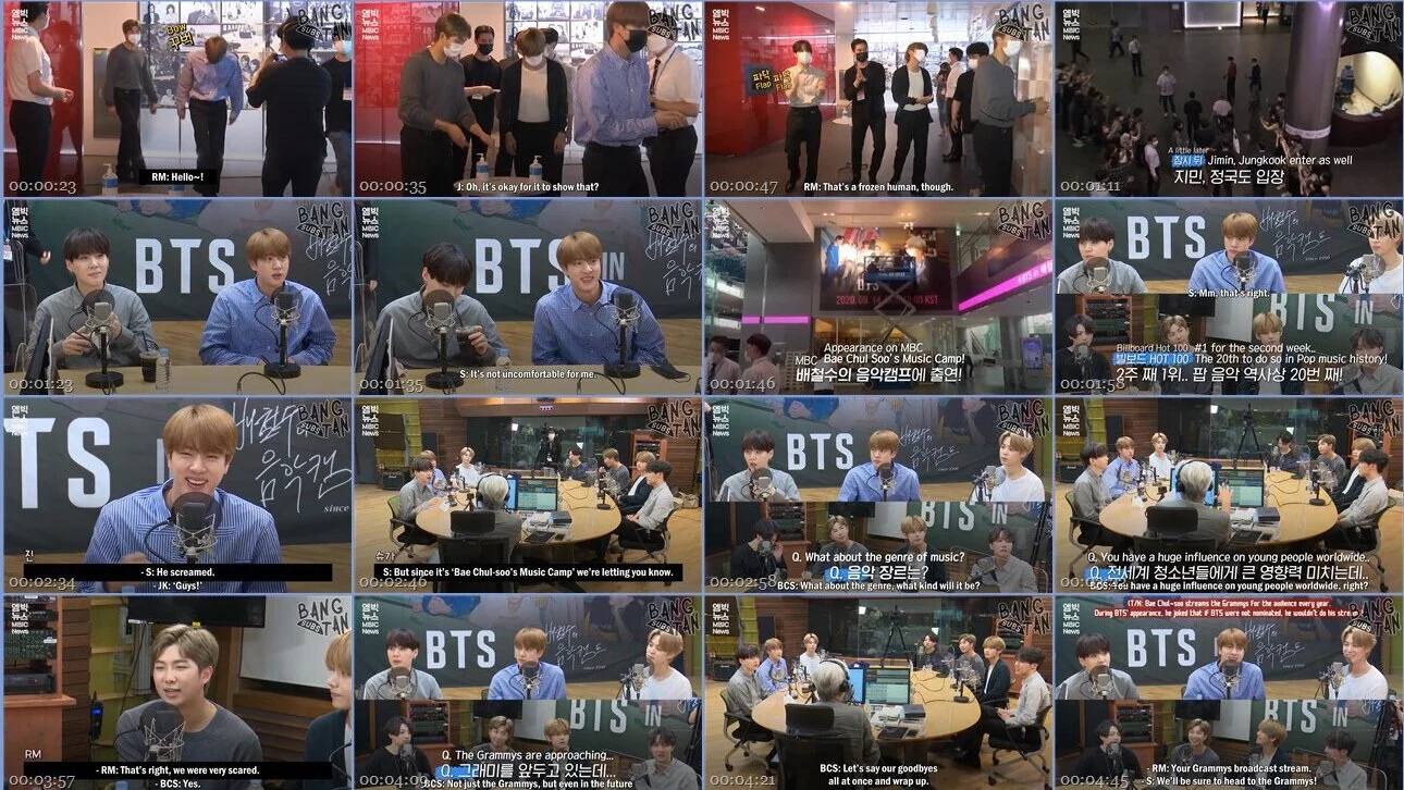 200914 BTS who appeared on BaeCamp!! Having just the radio appearance is a bit of a shame, right? Revealing everything from the moment they stepped into MBC!
