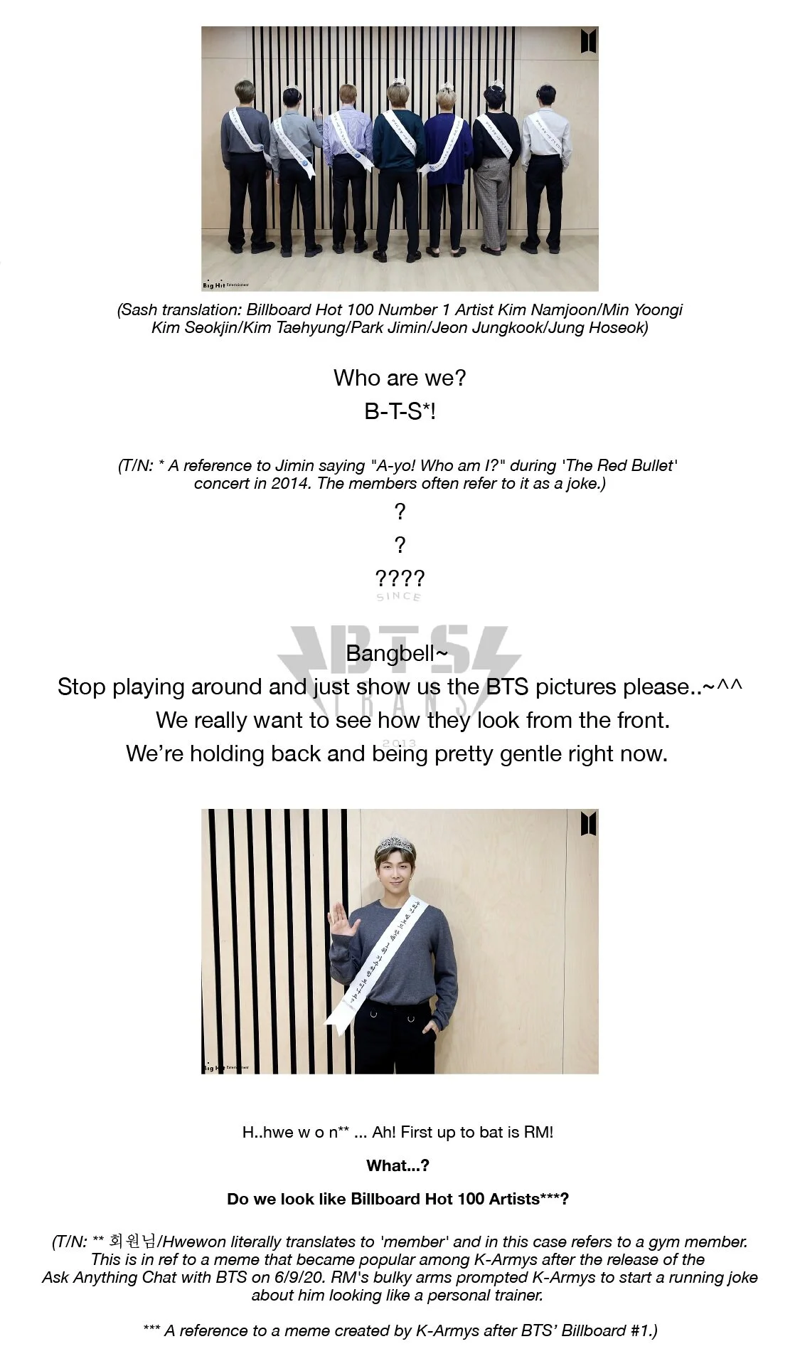 200917 What? Do we look like Billboard Number 1 Artists BTS? — BTS 
