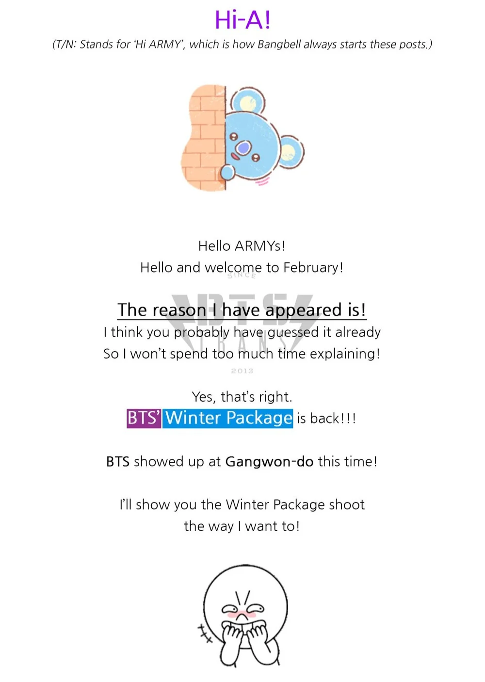2104 Bts Popped Up In Gangwon Do Softly Gently A Preview Of The 21 Winter Package Bts Trans Bangtansubs