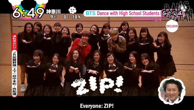 180221 NipponTV ZIP! - J-Hope &amp; Jimin's Dance Collab With High School Students