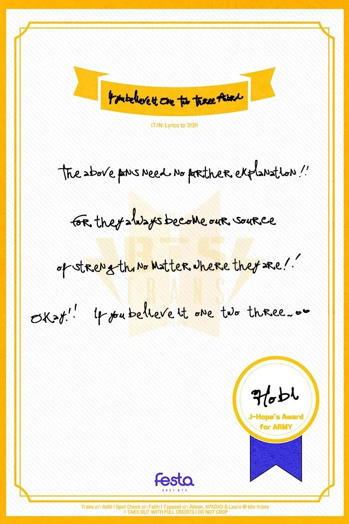 J-Hope's Award for ARMY