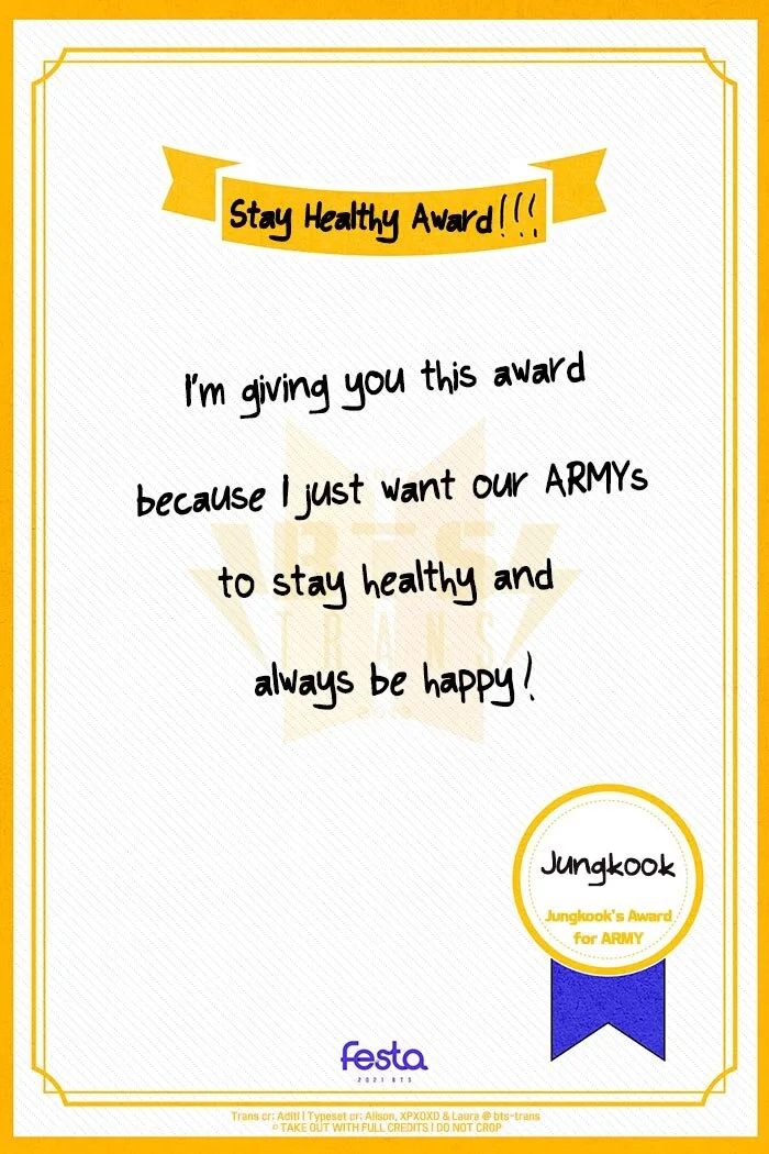 Jungkook's Award for ARMY