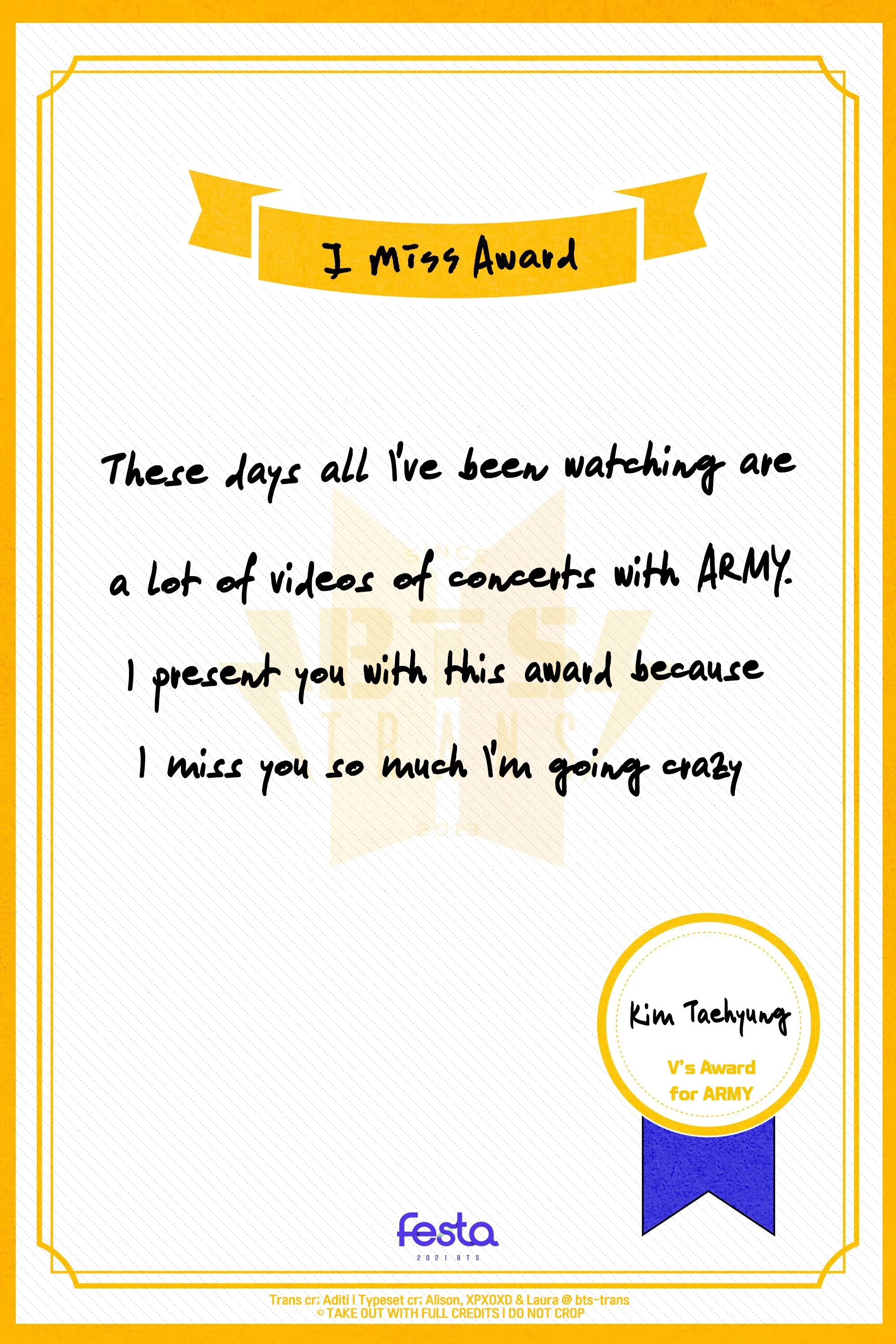 V's Award for ARMY