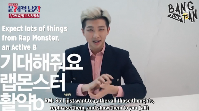 150216 Rap Monster 'Has come to do business on tvN's Problematic Men' Sexy Brain Guys - Making of Problematic Men
