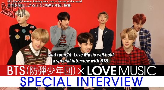 180129 Fuji TV Love Music - Special Interview