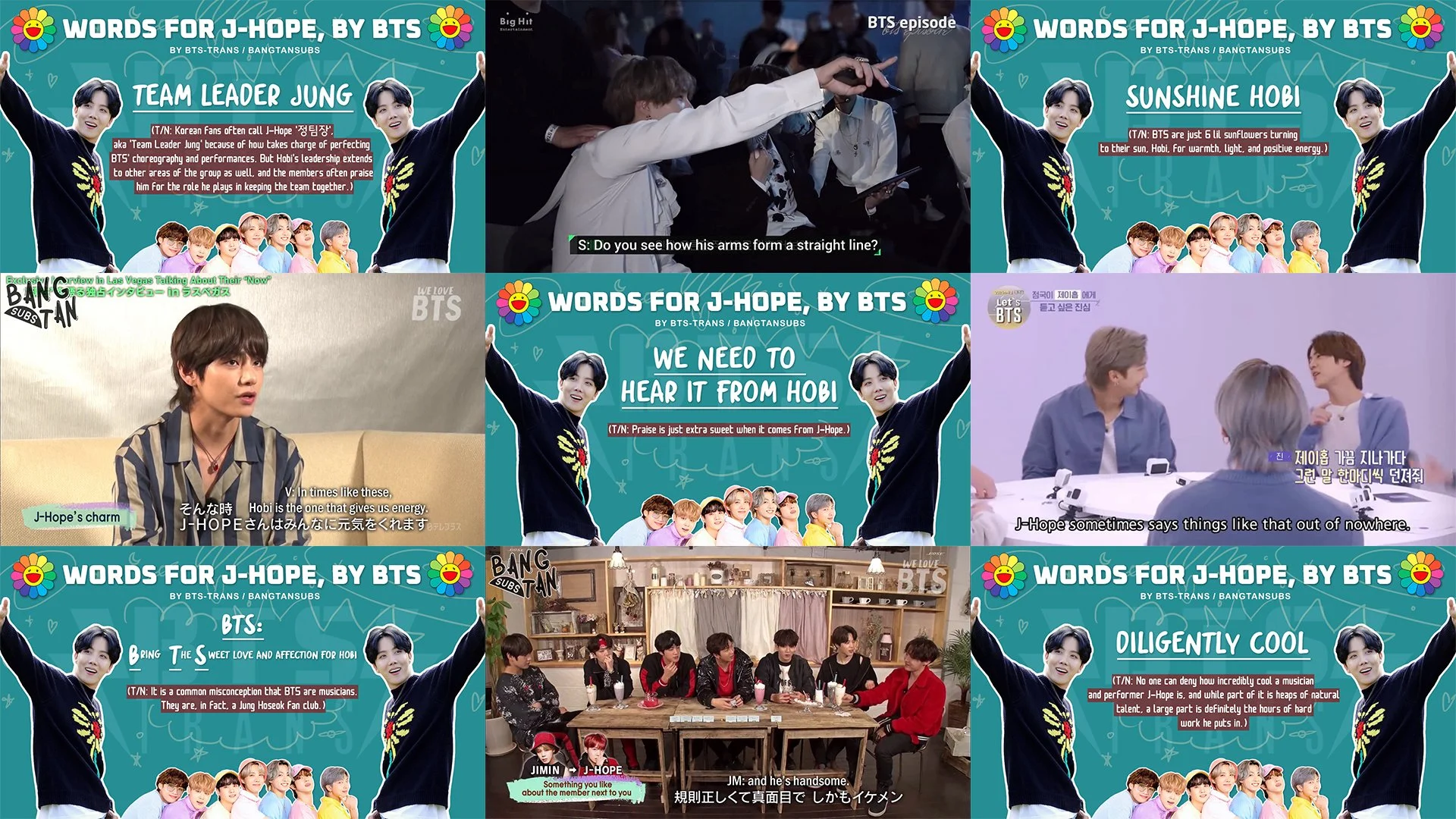220218 [Birthday] Words for J-Hope, by BTS