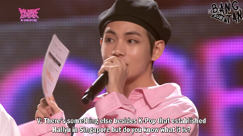 170815 Music Bank in Singapore - V's MC Cut