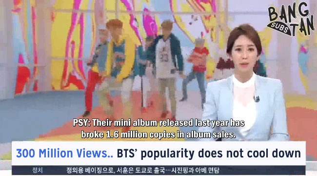 180312 TV Chosun News 9 - ‘BTS’ Consistent heat…Albums sales of 1.6 Million, MV views of 300 Million