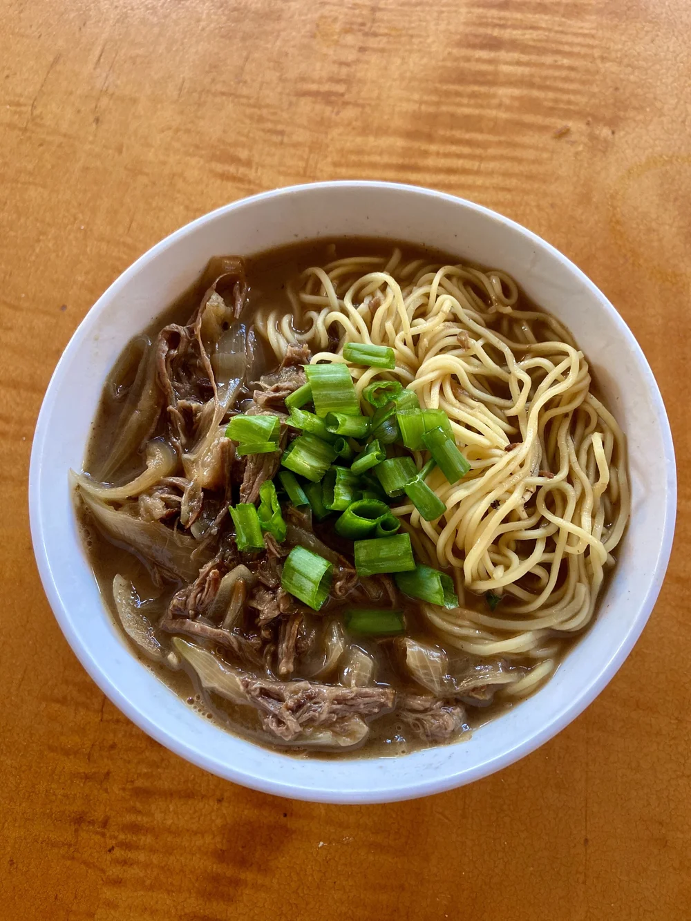 French Onion Beef Noodle Soup