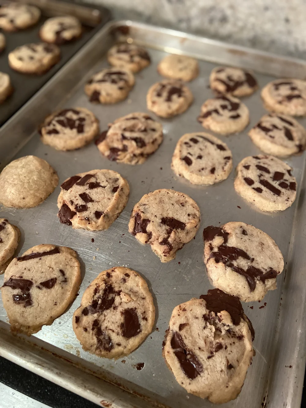 Salted Chocolate Chunk Shortbread Cookies
