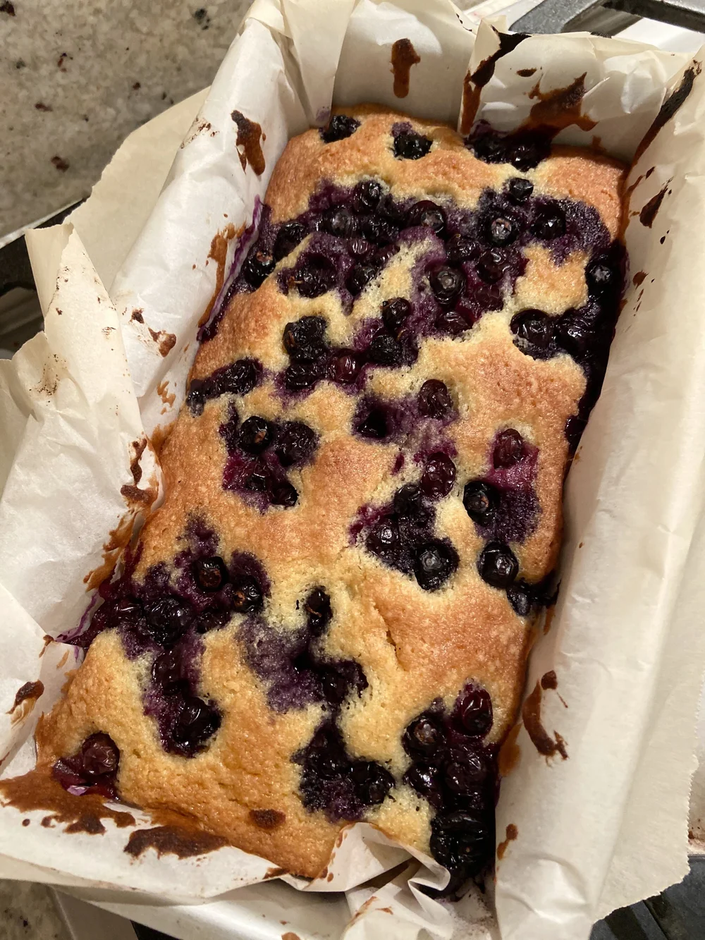 Blueberry Almond and Lemon Loaf