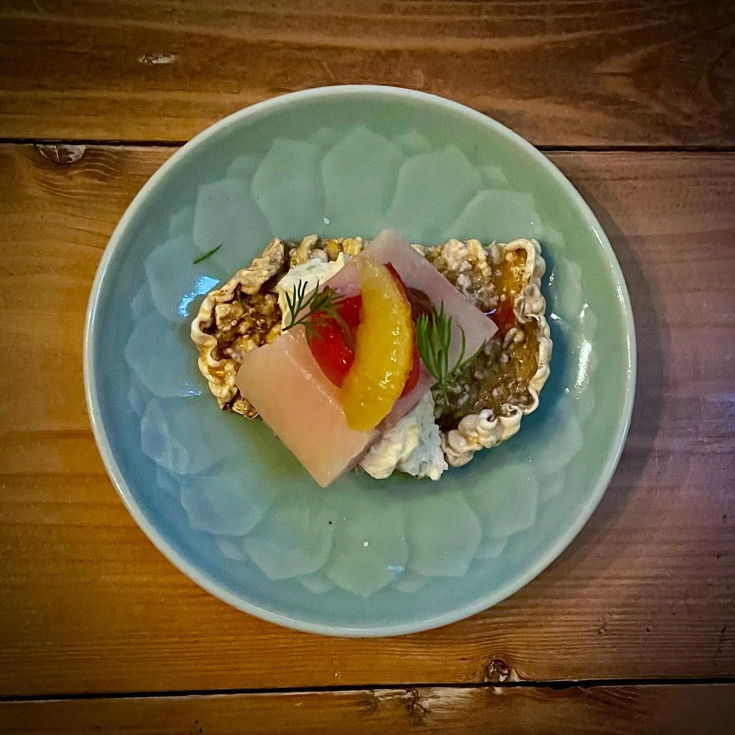 Smoked trout amuse bouche