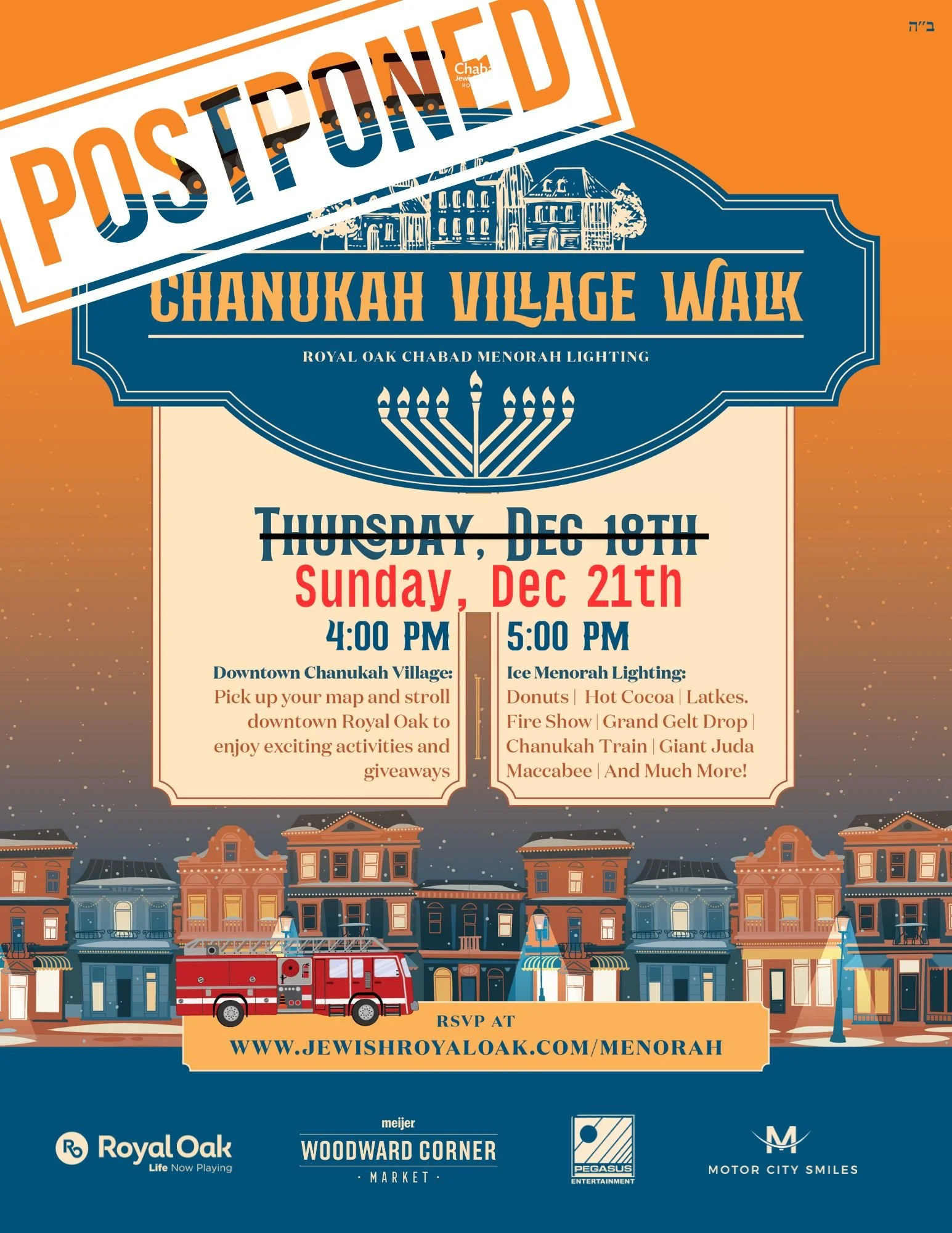 Downtown Royal Oak Menorah Lighting