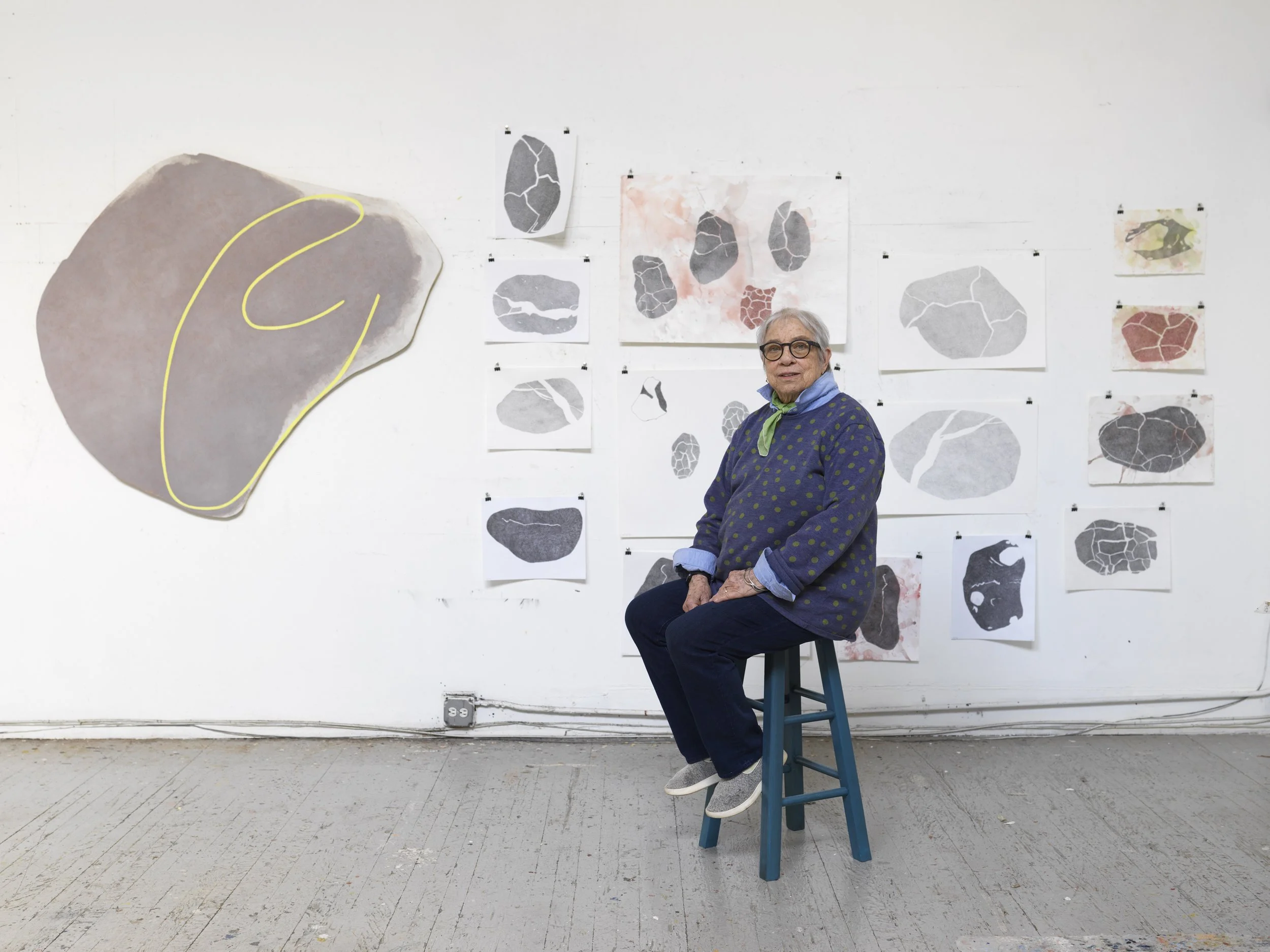 Hermine in the studio at 81 Leonard, February 2026.jpeg