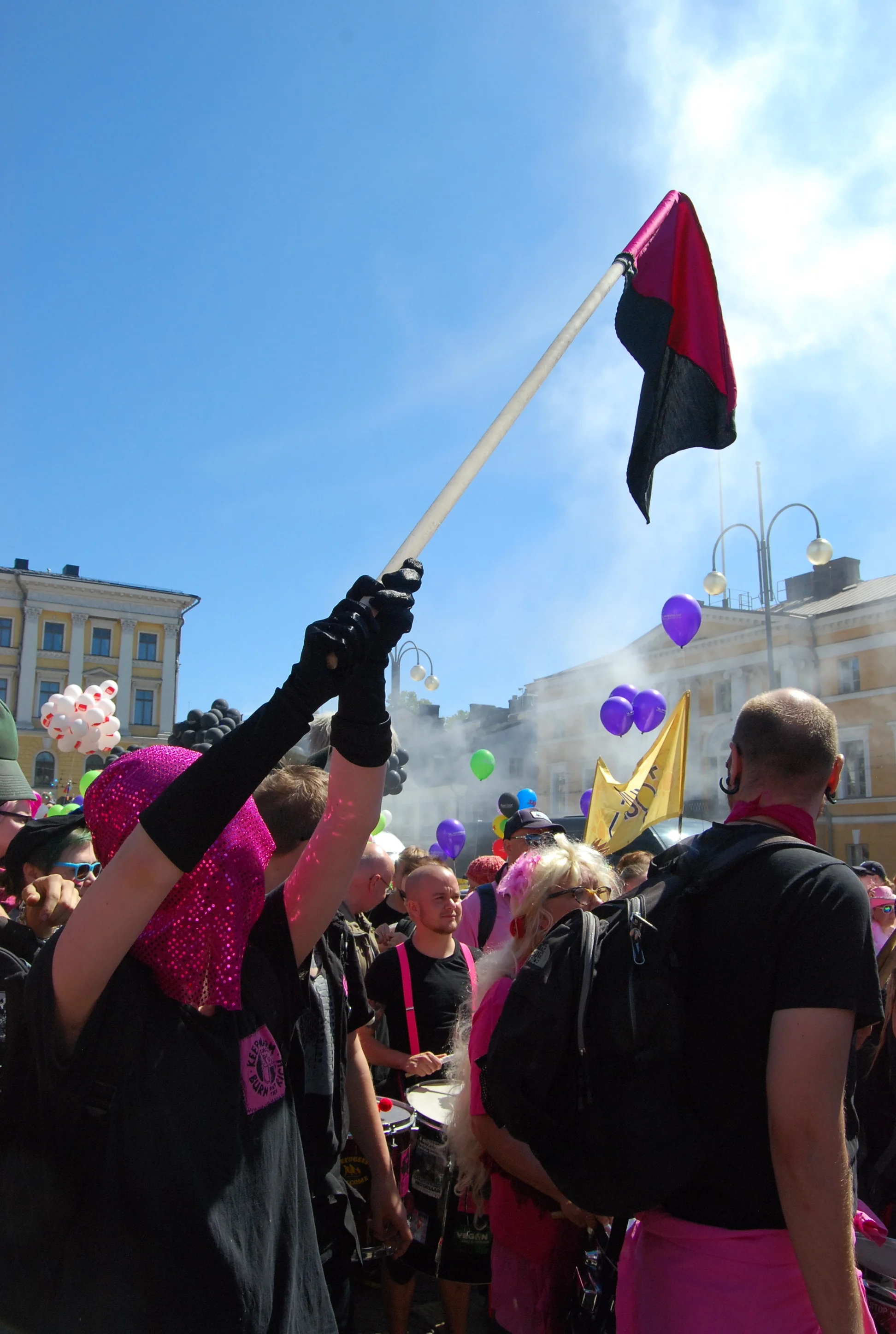  Pink black block at Pride, 2014, Helsinki 