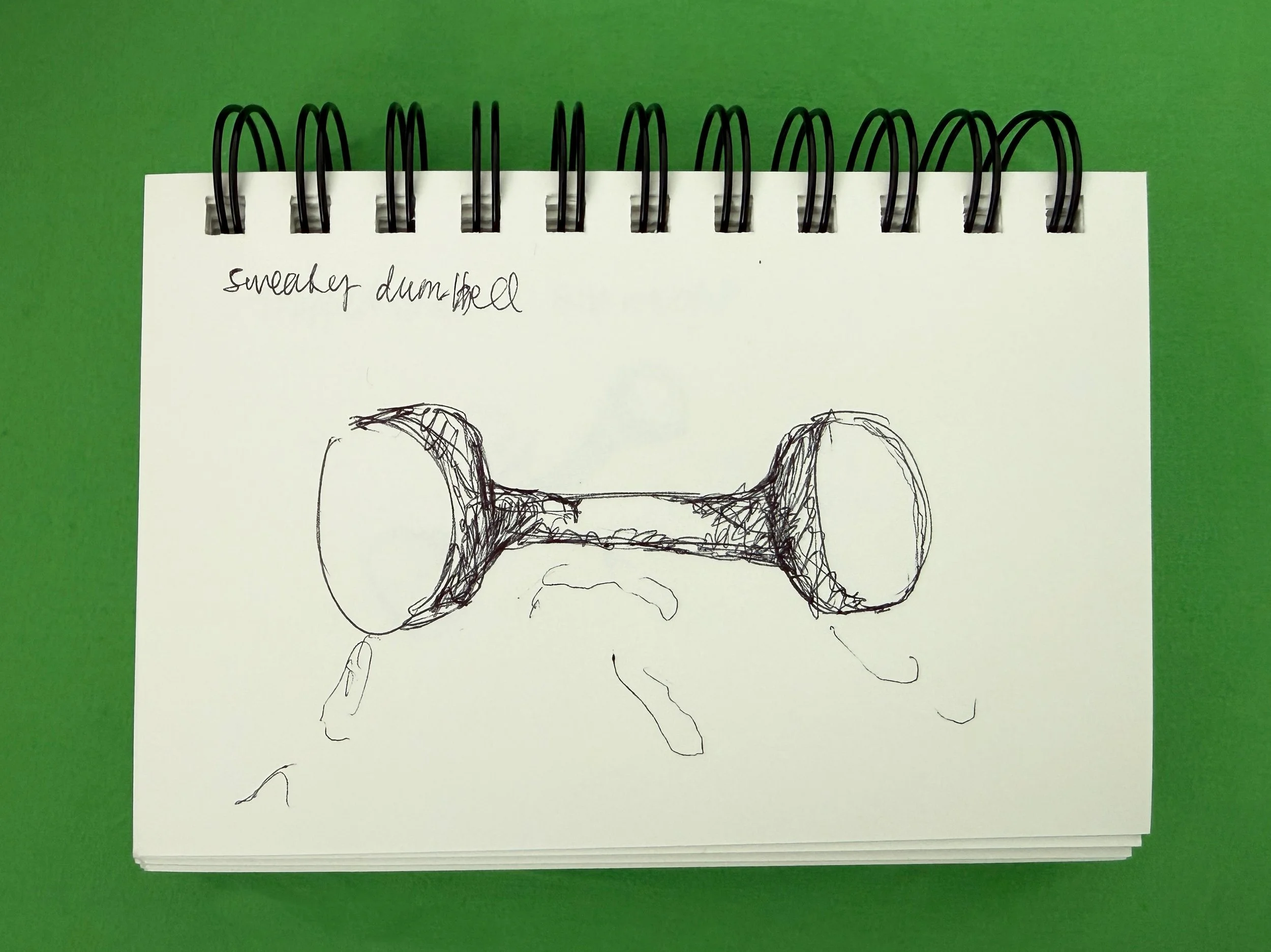 sweaty dumbbell