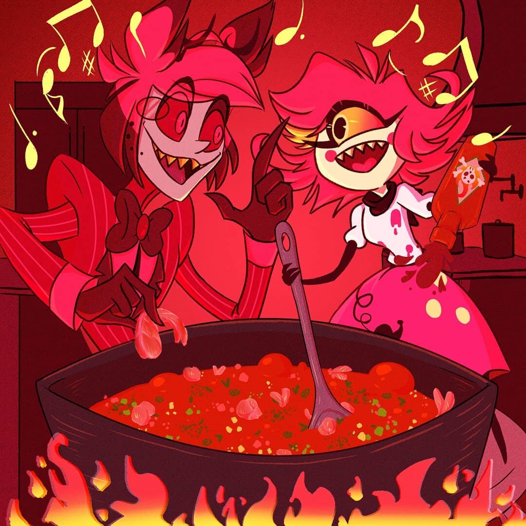 Time to cook some of that famous jambalaya!
Niffty and Alastor make a great smiling duo.

#hazbinhotel #hazbinhotelalastor #hazbinhotelfanart #alastor #niffty #digitalart #digitalillustration #digitaldrawing #digitalartist #digitalsketch #fanart #ske