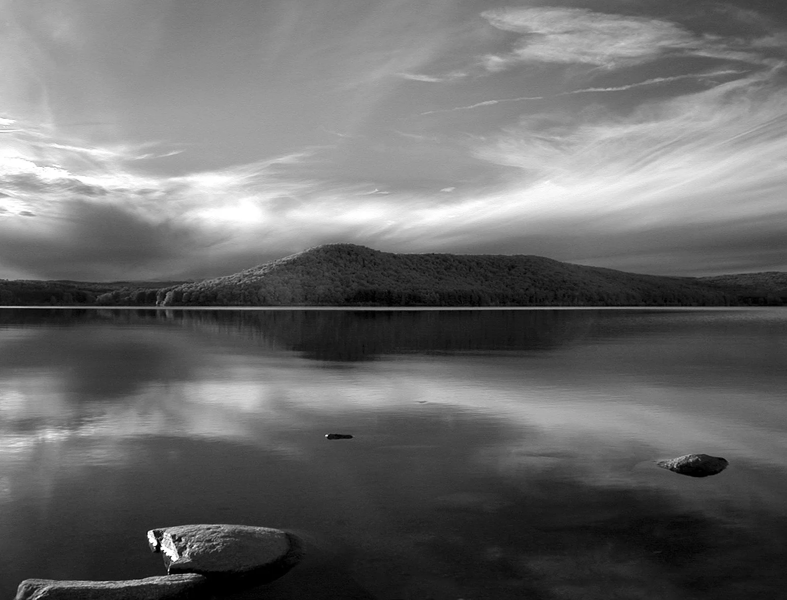 Quabbin Reservoir, Massachusetts. Infrared photograph