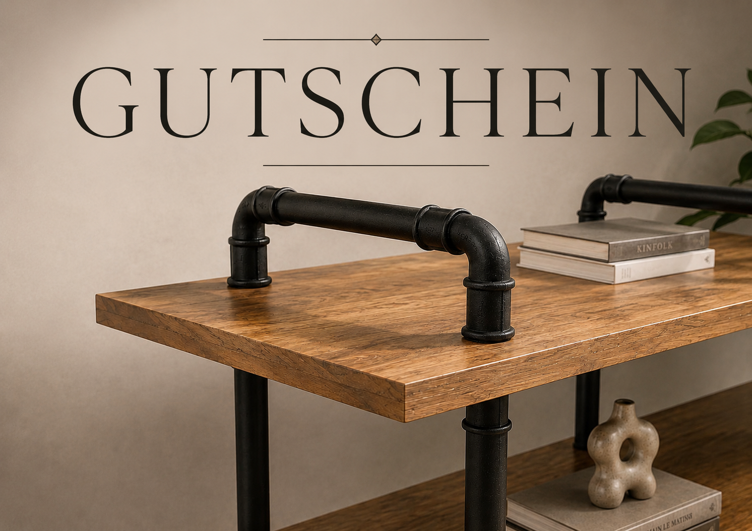 Geschenkgutschein von Rohrfabrik für handgefertigte Schweizer Designmöbel