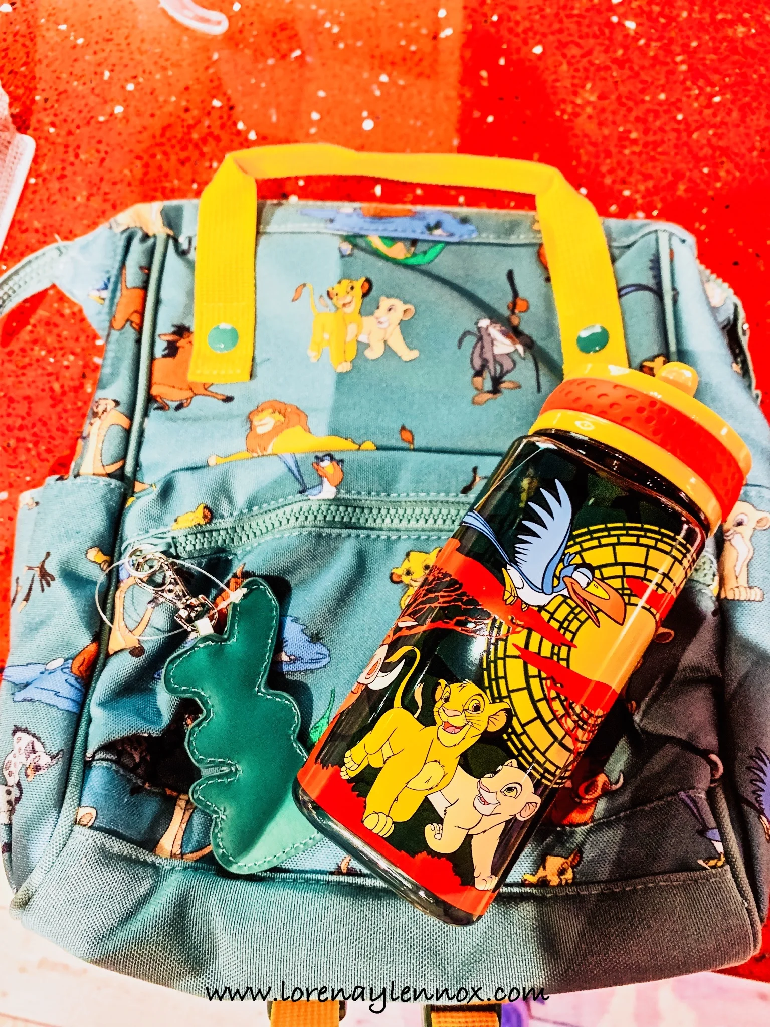 Lennox’s backpack and sippy cup for preschool