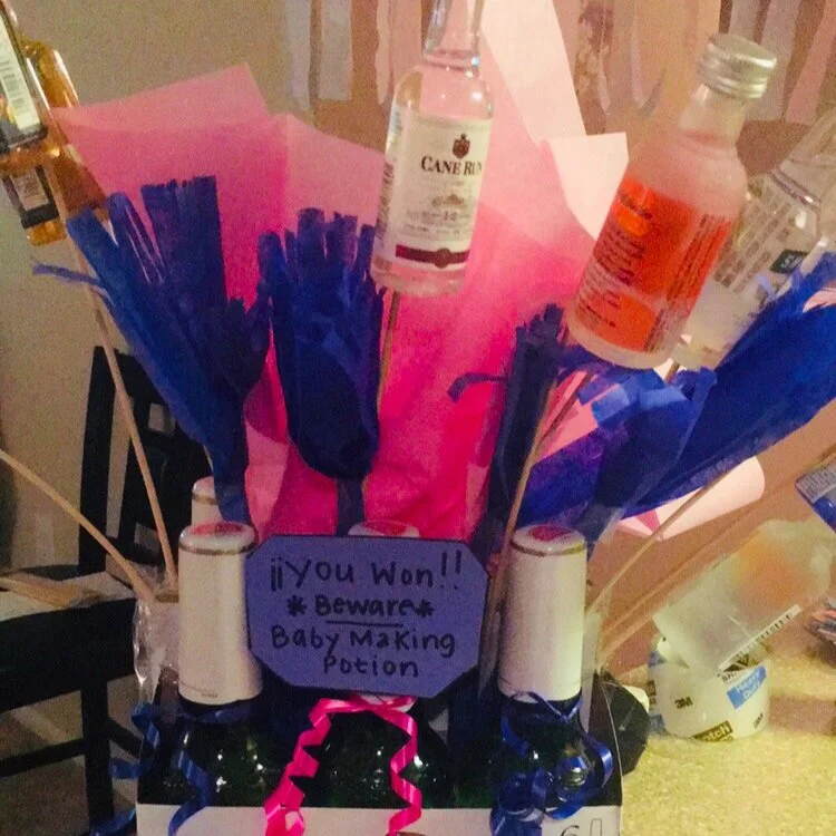 Gender reveal party on a budget. Diaper stockpile. Diaper Raffle