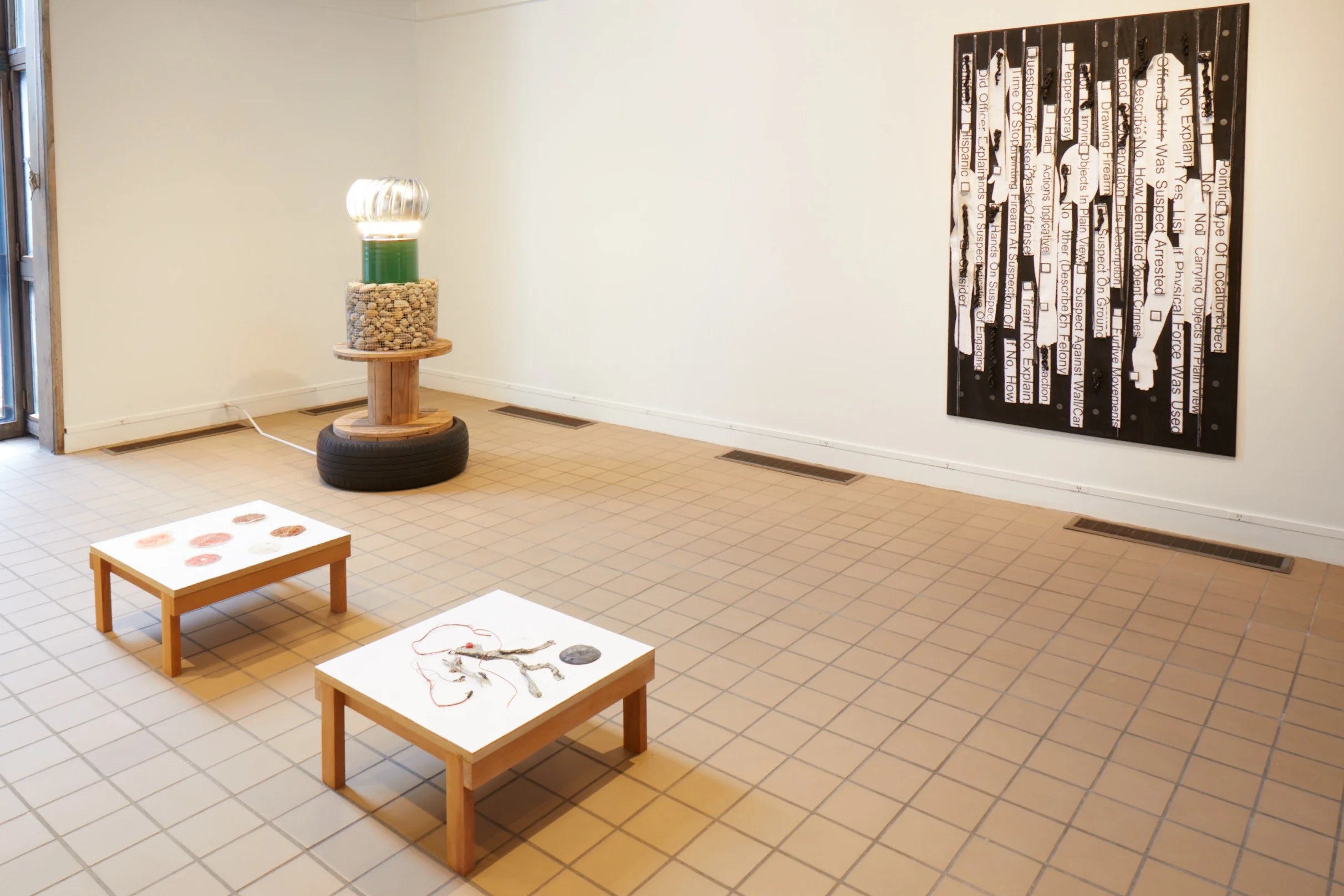 Installation view of Material History at JDJ, Garrison, NY, 2019