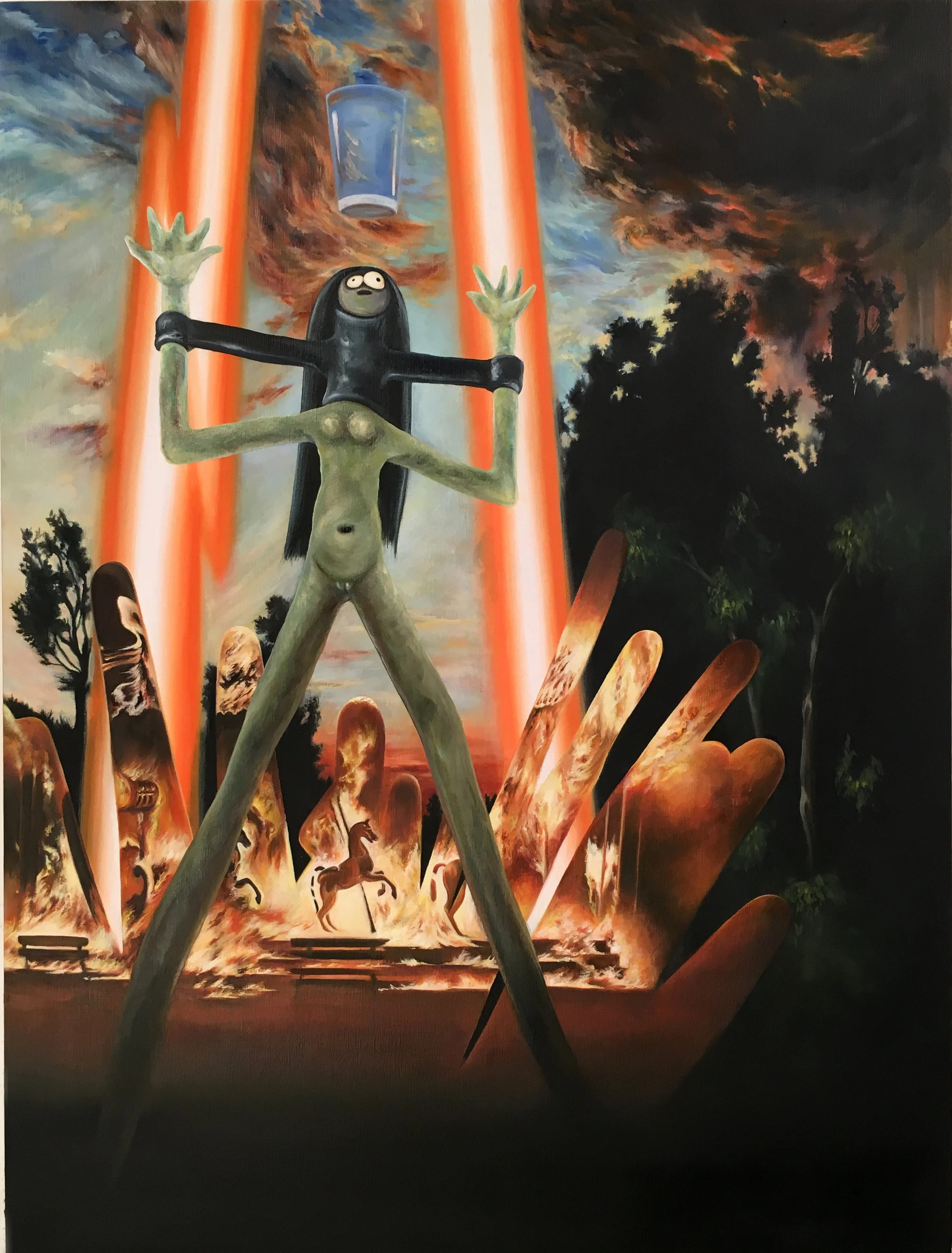 Lucia Love The Look, 2019 oil on panel 24 × 18 inches