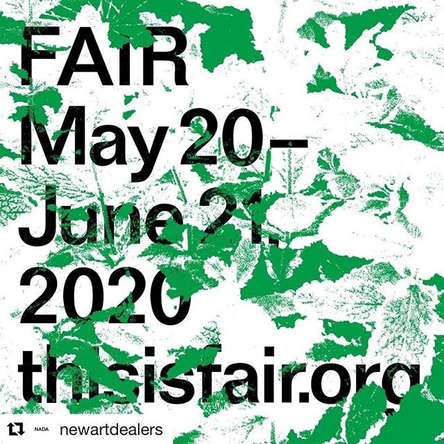 We&rsquo;re participating in this brilliant initiative organized by @newartdealers exhibiting works by Barnett Cohen, Athena LaTocha, Mark Barrow &amp; Sarah Parke, and Lucia Love. ・・・
NADA is pleased to announce FAIR, a new art fair initiative desig