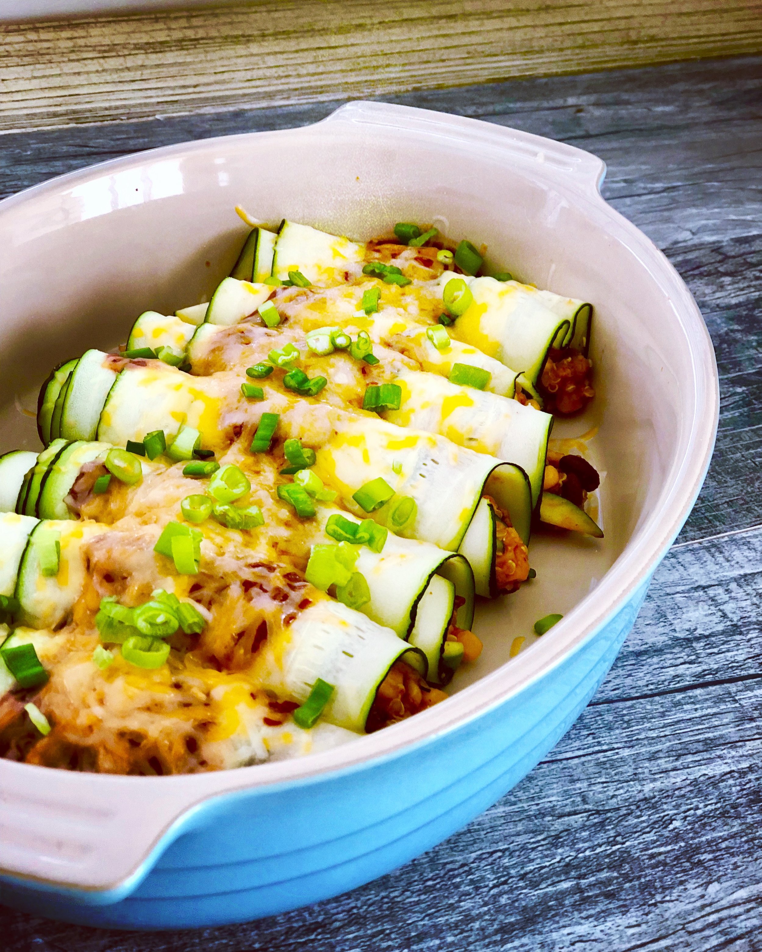 Zucchini Rollup Enchiladas 