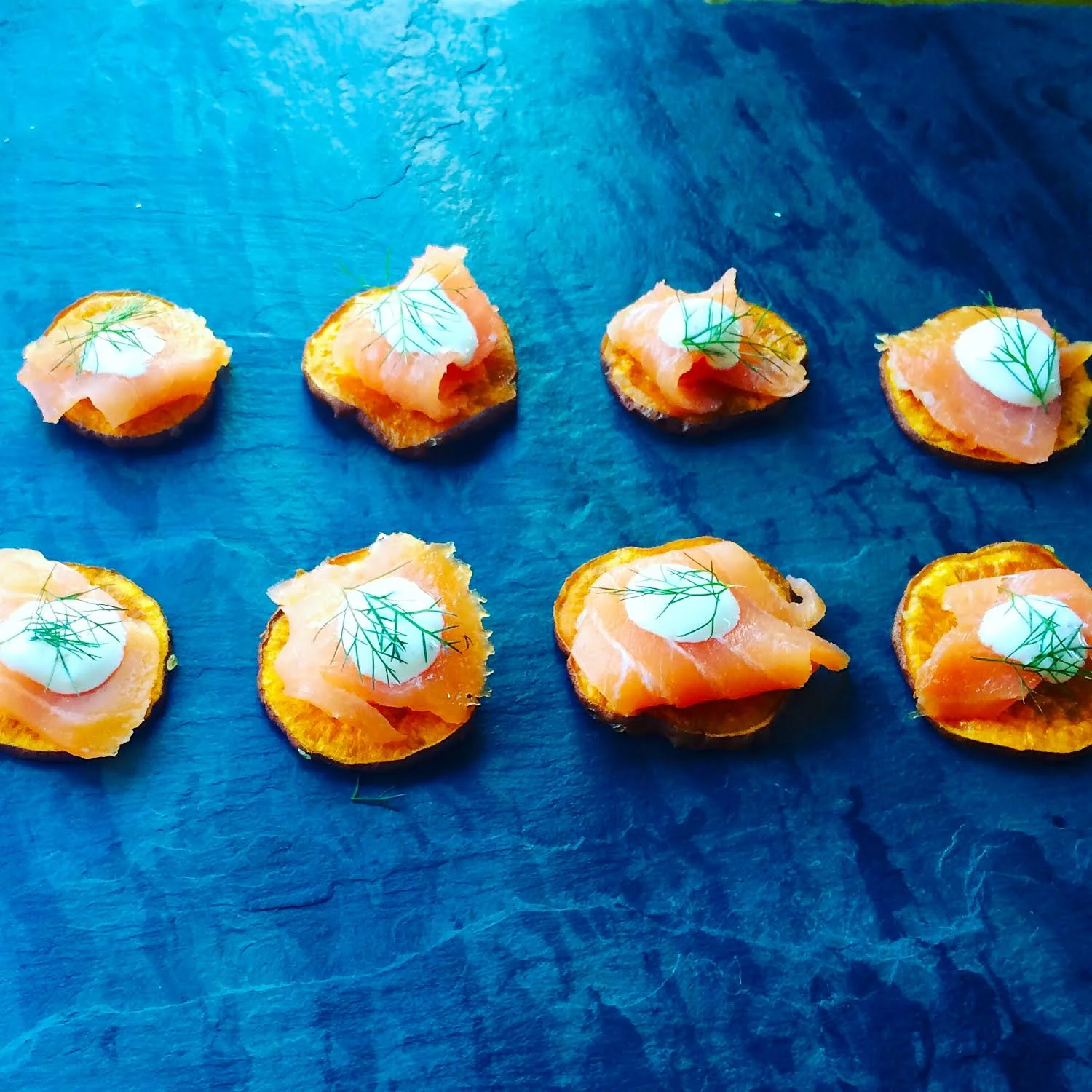 Smoked Salmon Sweet Potato Bites