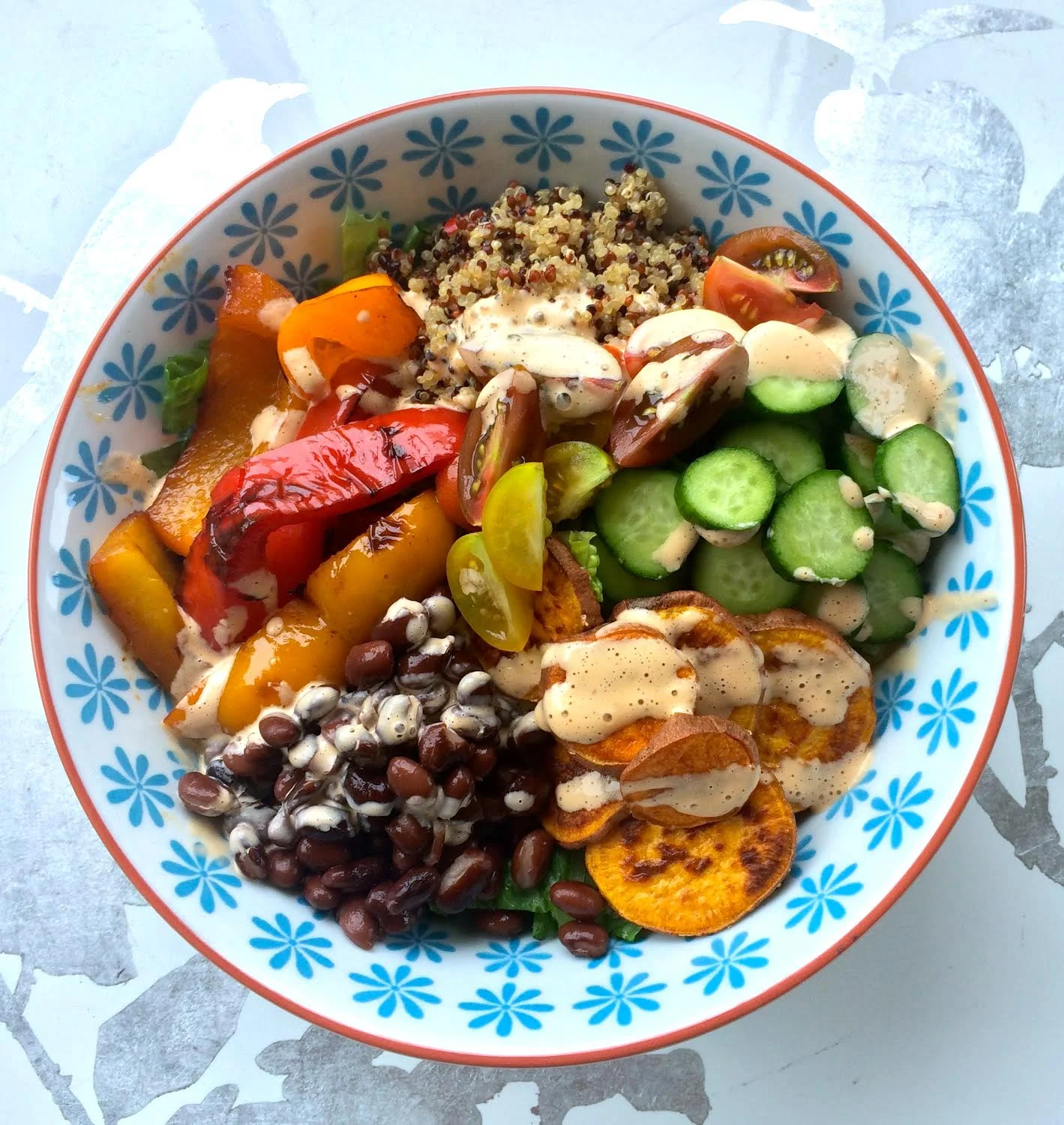 Quinoa Burrito Bowl with Spicy Chipotle Dressing