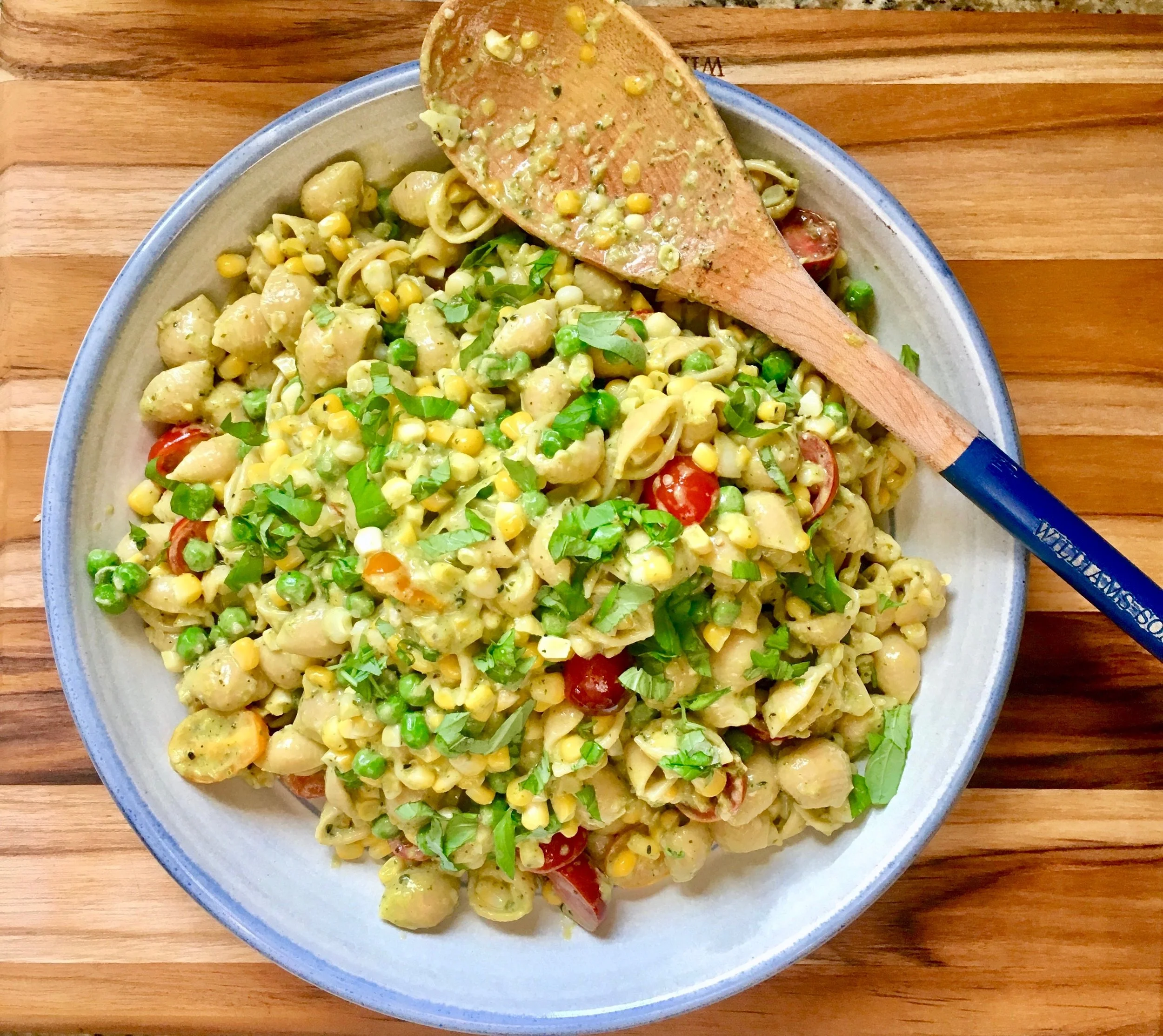 Creamy Corn & Tomato Pasta {Gluten Free & Vegan}