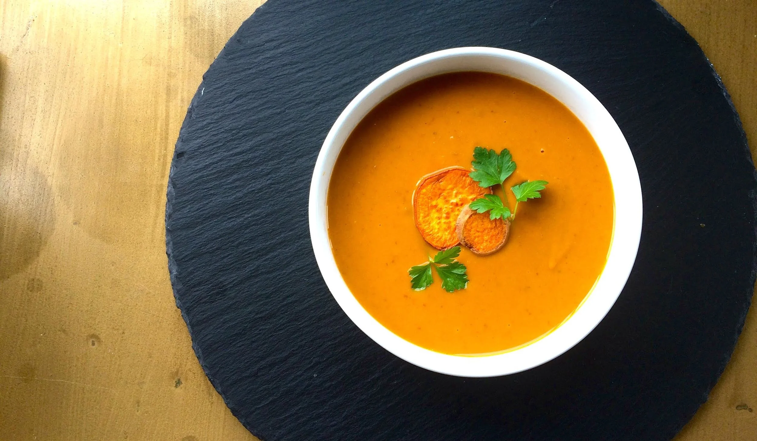 Maple Chipotle Sweet Potato Soup