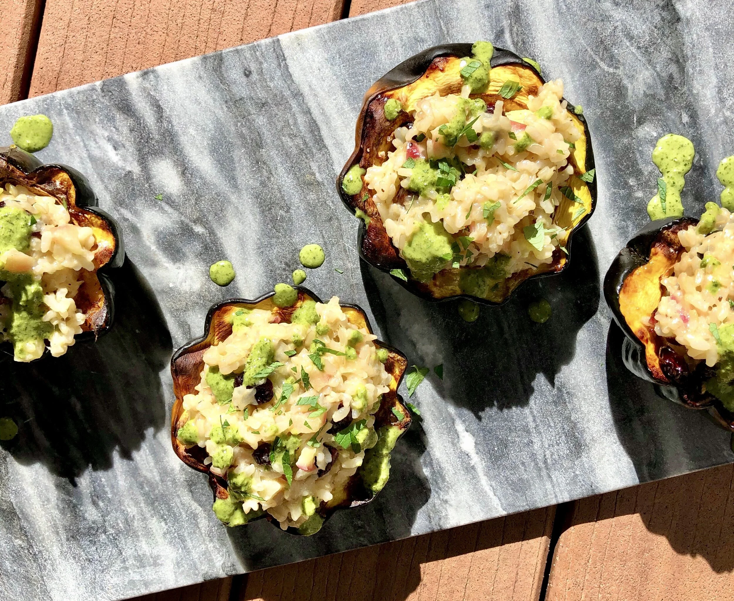 Autumnal Stuffed Acorn Squash