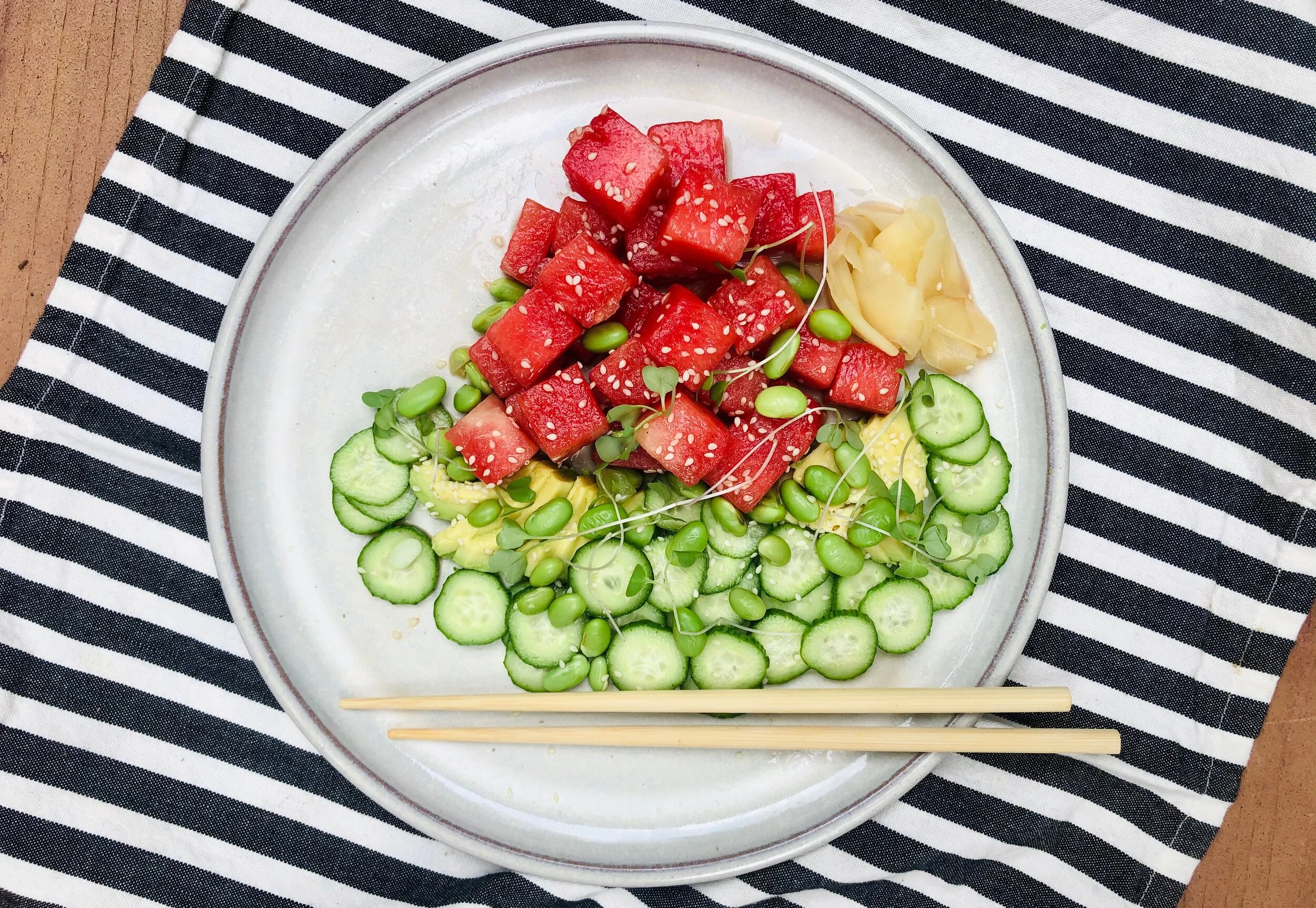 Watermelon Poke Bowls