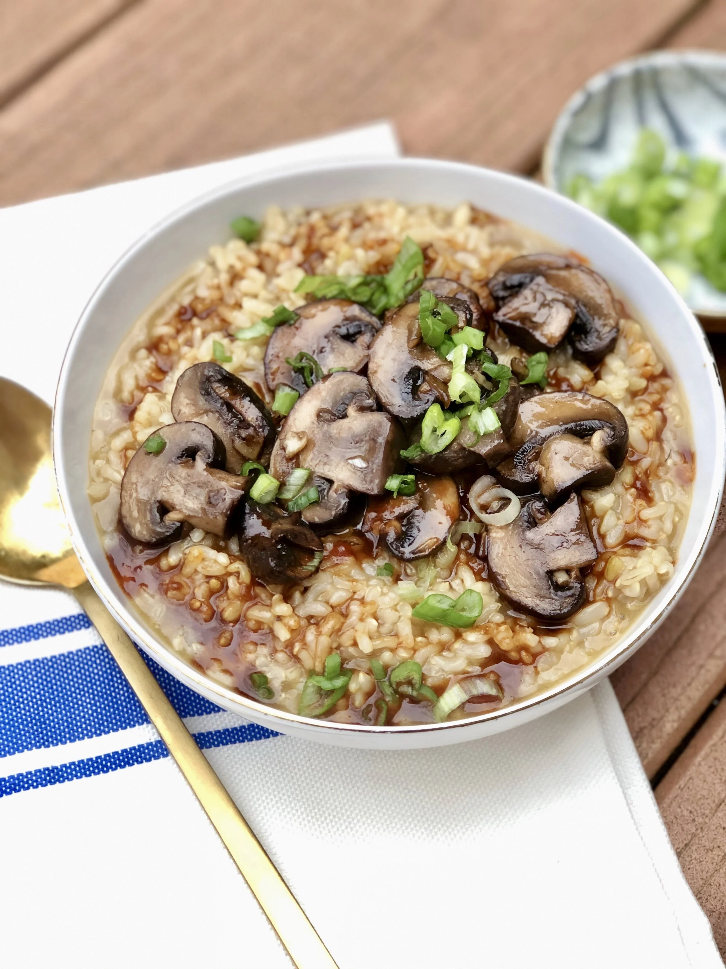Brown Rice Mushroom Congee