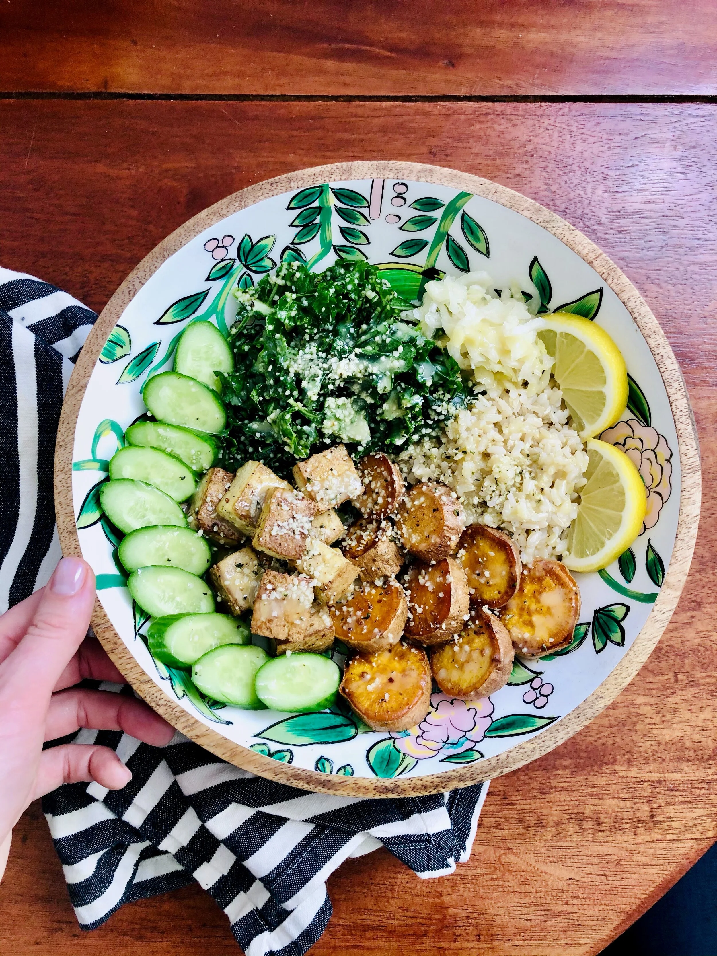 Vegan Buddha Bowls with Maple Lemon Tahini Dressing