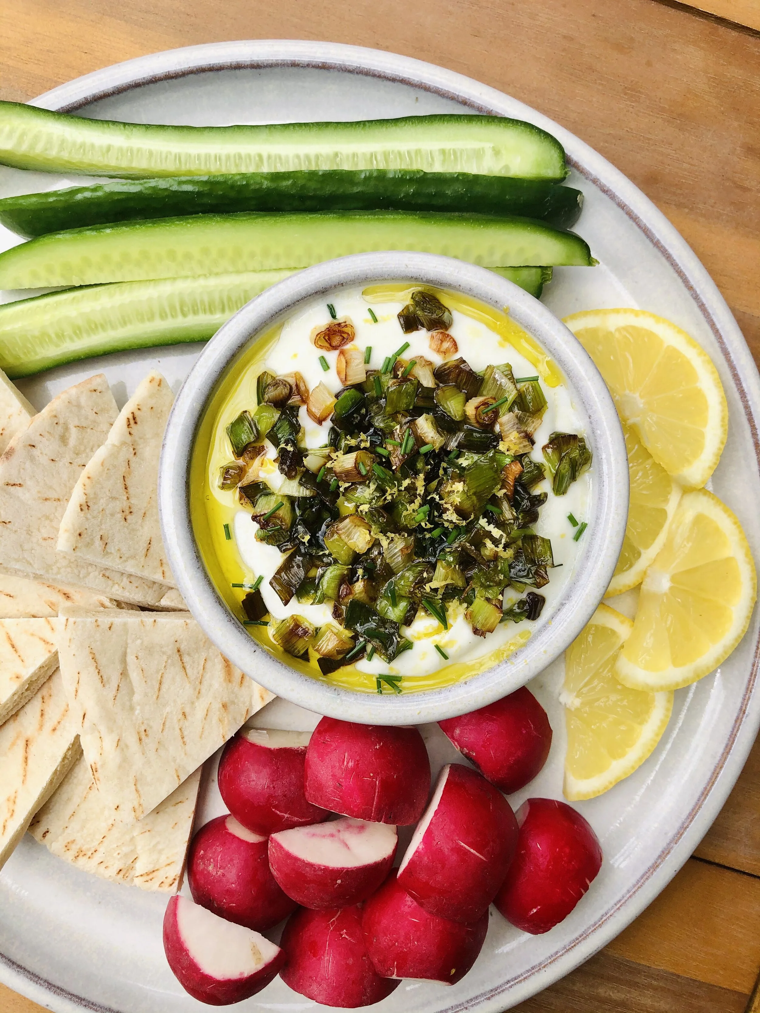 Caramelized Scallion Labneh Dip