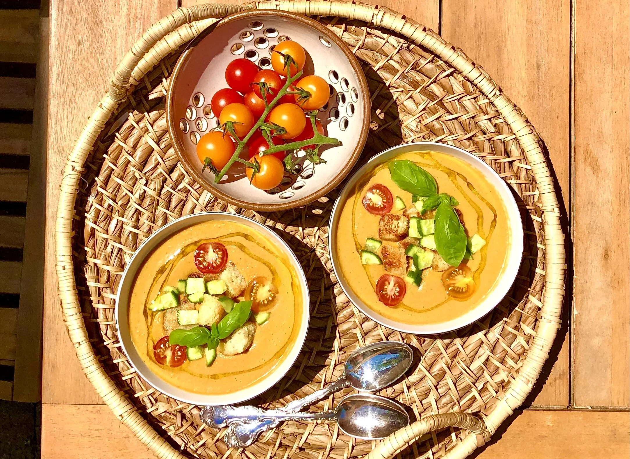 Chilled Moroccan Watermelon Tomato Soup