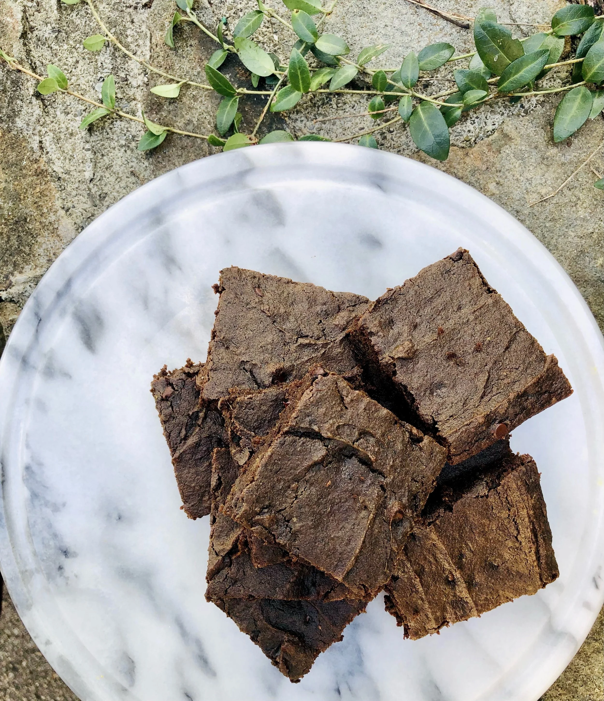 Mexican Hot Chocolate Spiced Brownies (made with black bean flour!)