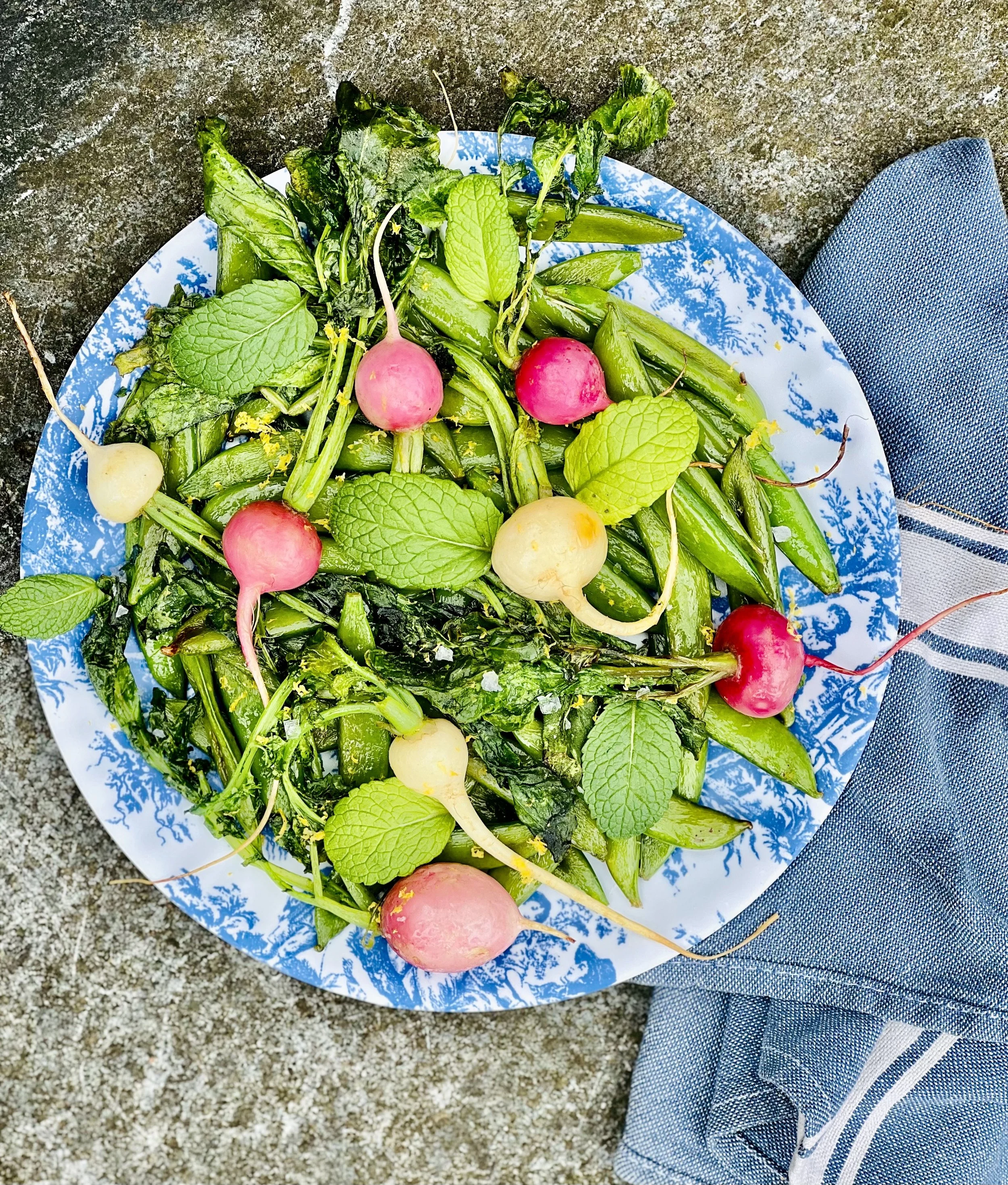 Roasted Snap Pea &amp; Radish Salad 