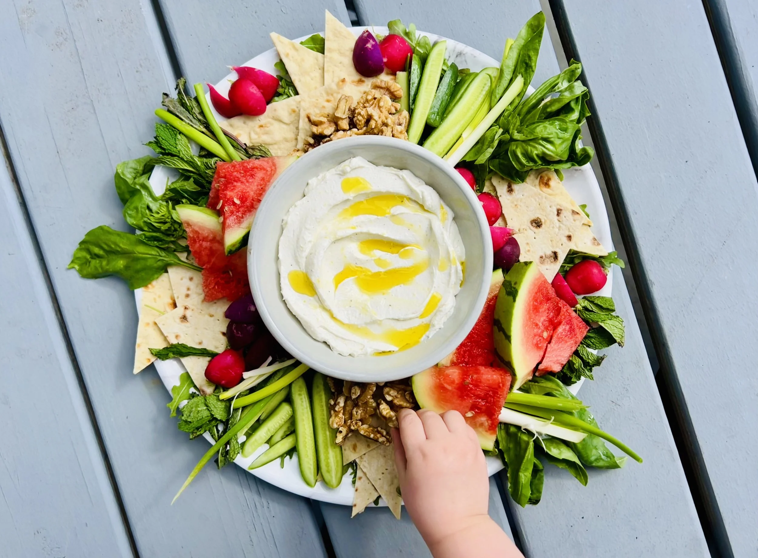 Persian Herb Platter with Feta Whip
