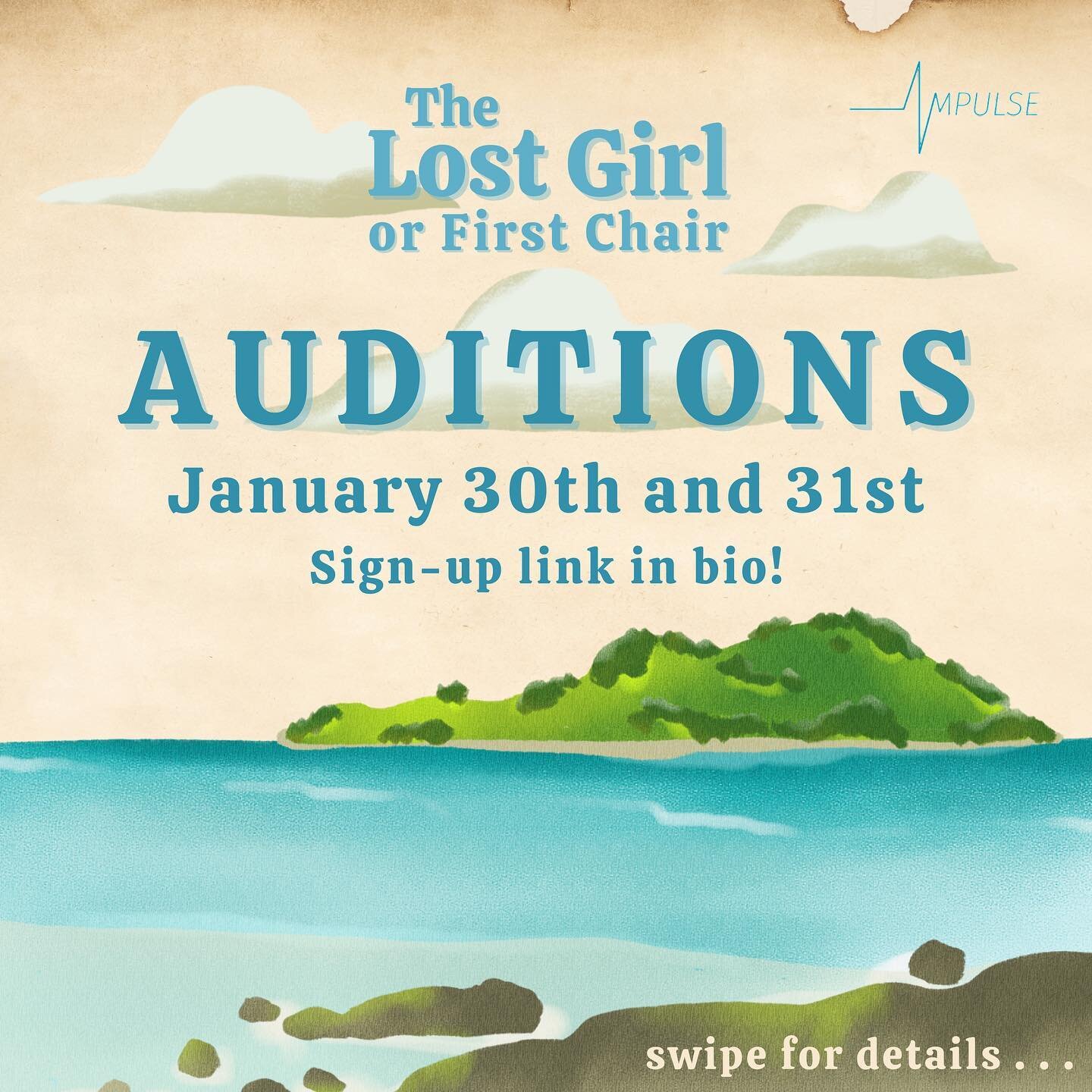 We are thrilled to announce auditions for our Spring One-Act, The Lost Girl, or First Chair! Please visit our bio to sign up for auditions and submit your audition form. Email uscimpulse@gmail.com with any questions. We can&rsquo;t wait to see you th