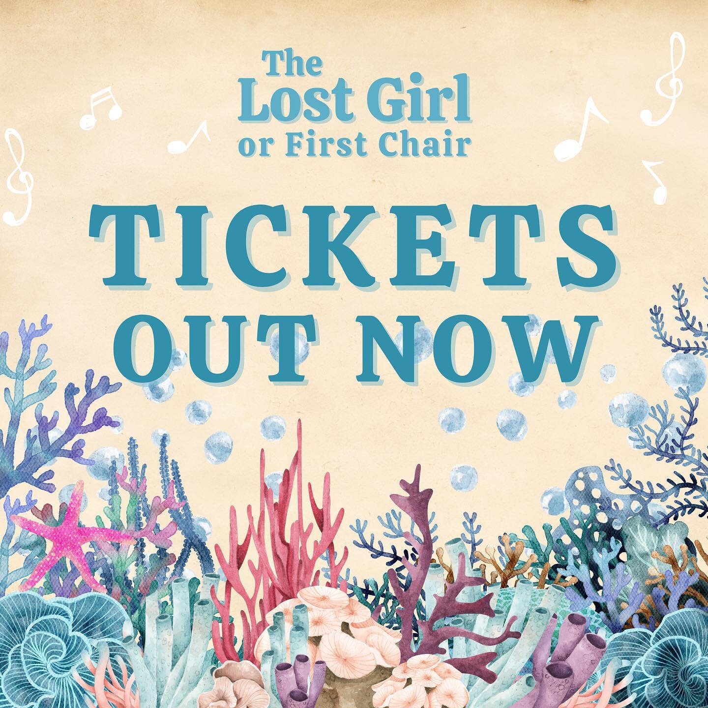 TICKETS OUT NOW for The Lost Girl, or First Chair!! Follow the LINK IN BIO 💜🏝️🌊🎻🎶