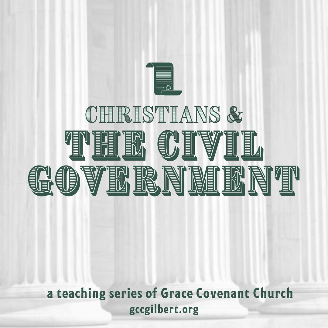 This coming Sunday, January 22, we begin a new series in our adult Sunday school class dealing with Christians and the civil government. Join us at 9am for what we hope is a beneficial class for all.