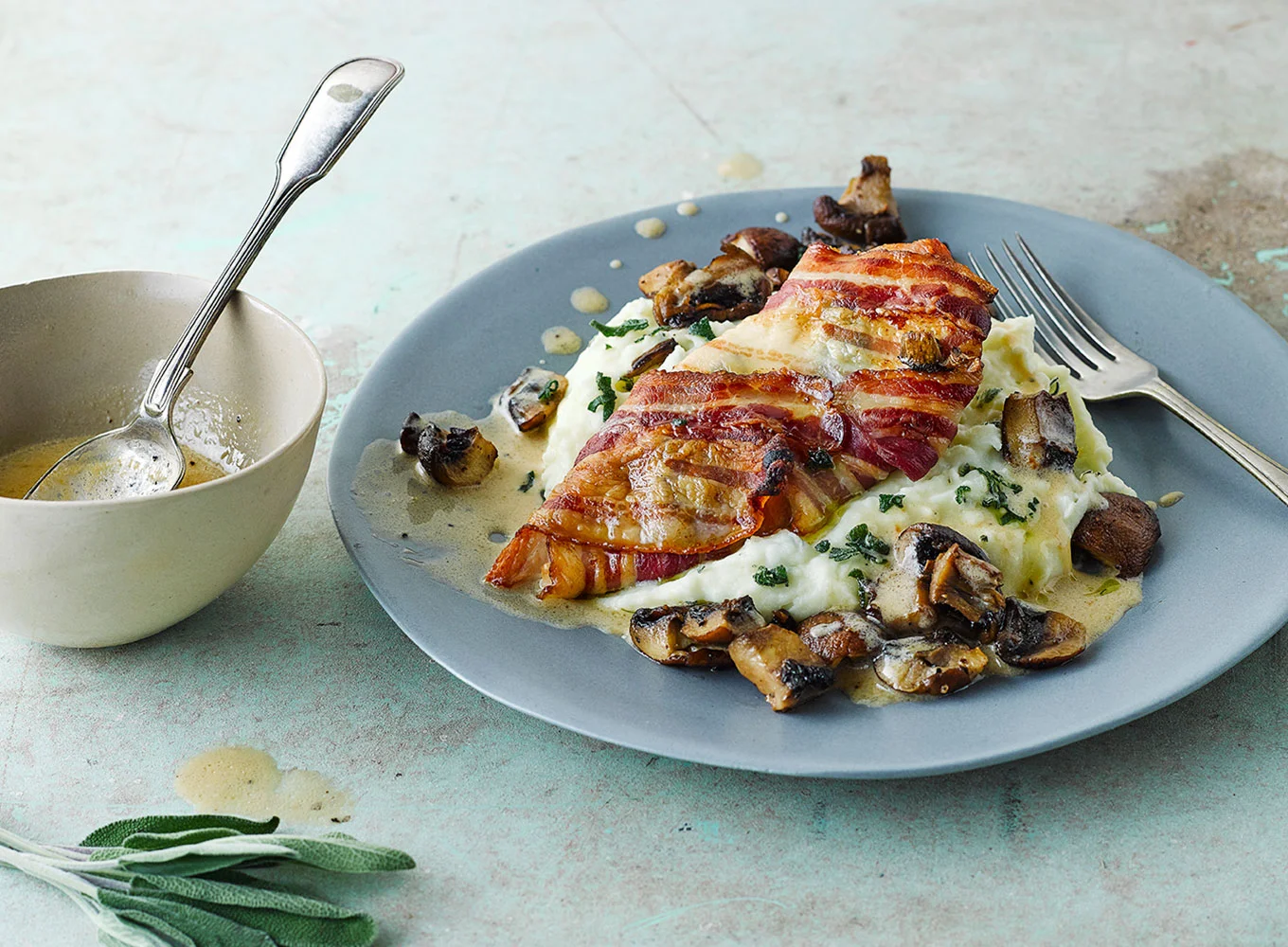 Gousto, 2014. Chicken, Sage & Bacon, Truffle Mushroom Sauce