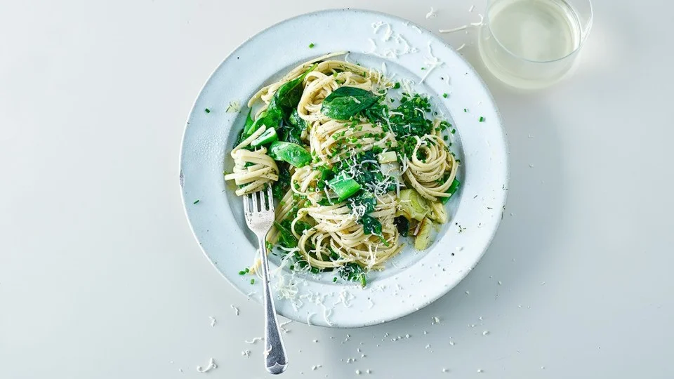 ‘Lighter’ Spring recipe, Gousto, 2014. Pasta Primavera
